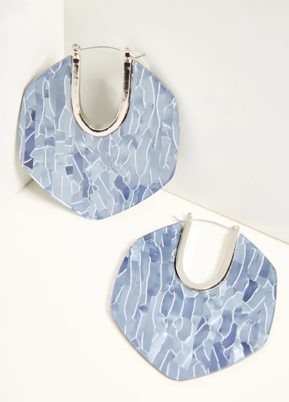 Marbled Hoop Earrings sold by Ashley Stewart