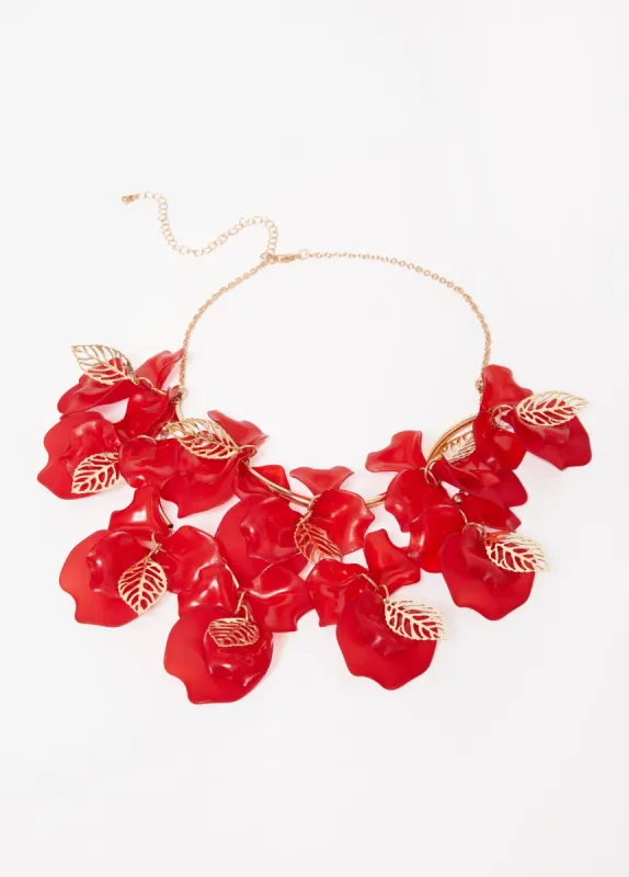 Flower Petal Gold Tone Necklace sold by Ashley Stewart
