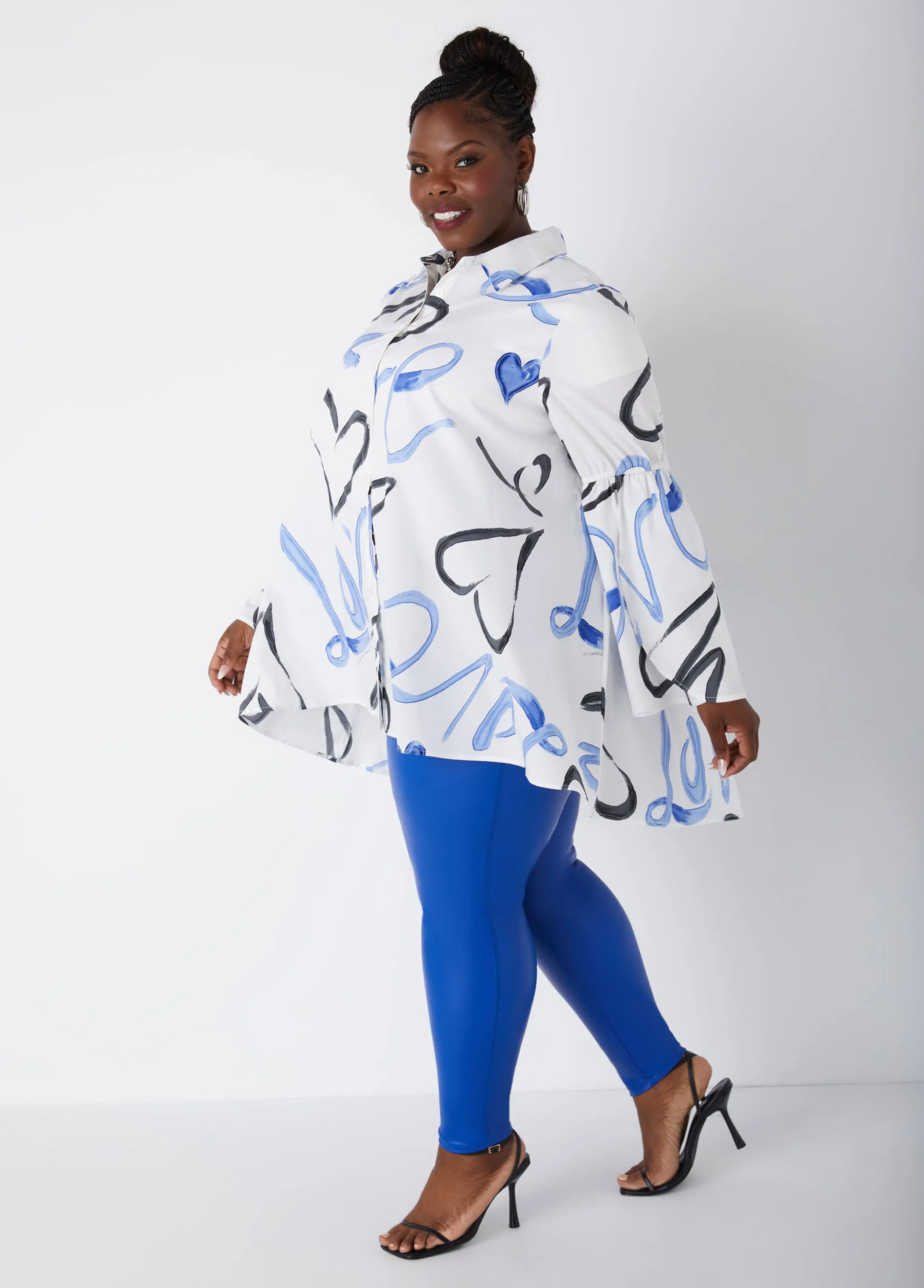 High Rise Faux Leather Leggings sold by Ashley Stewart product image thumbnail 3