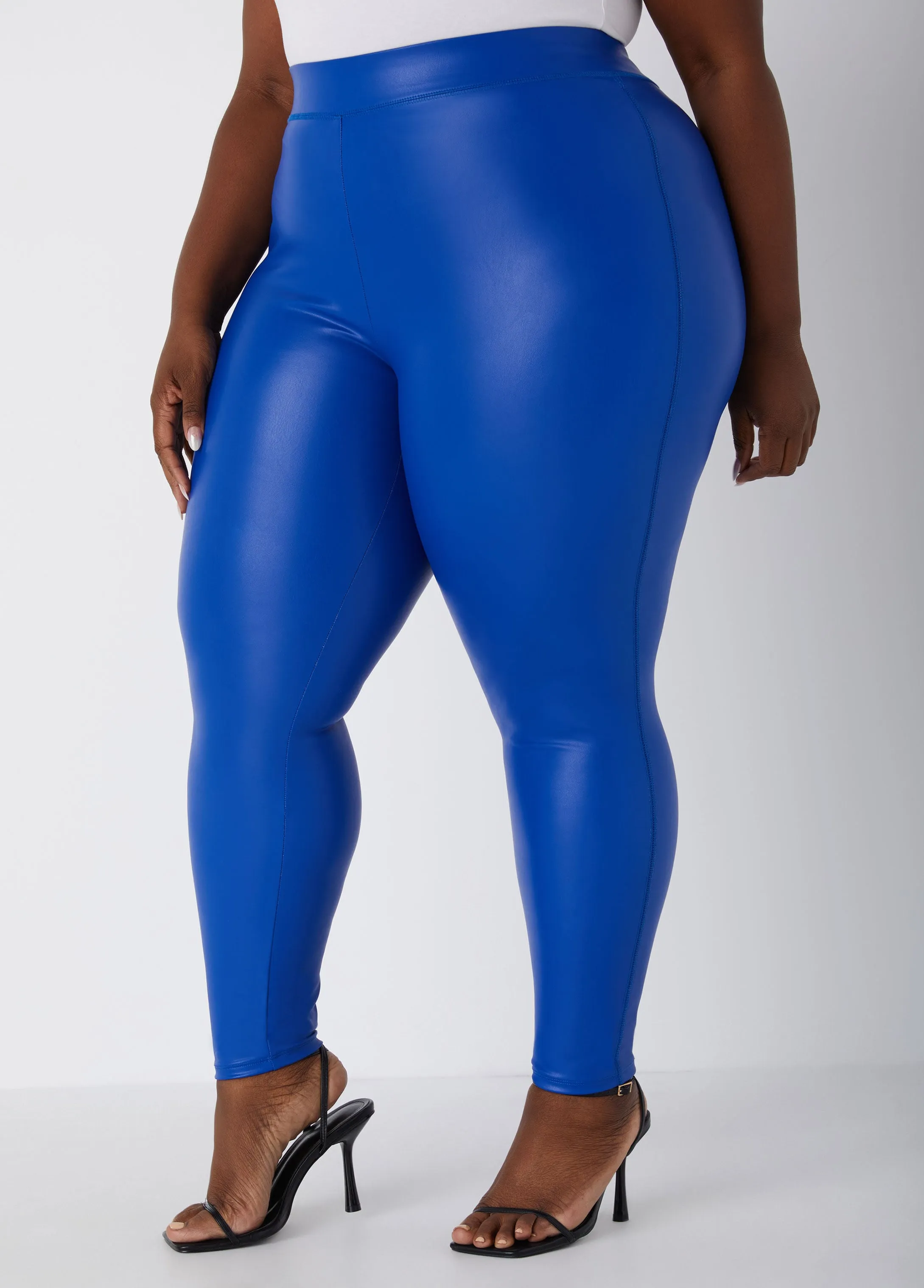 High Rise Faux Leather Leggings sold by Ashley Stewart