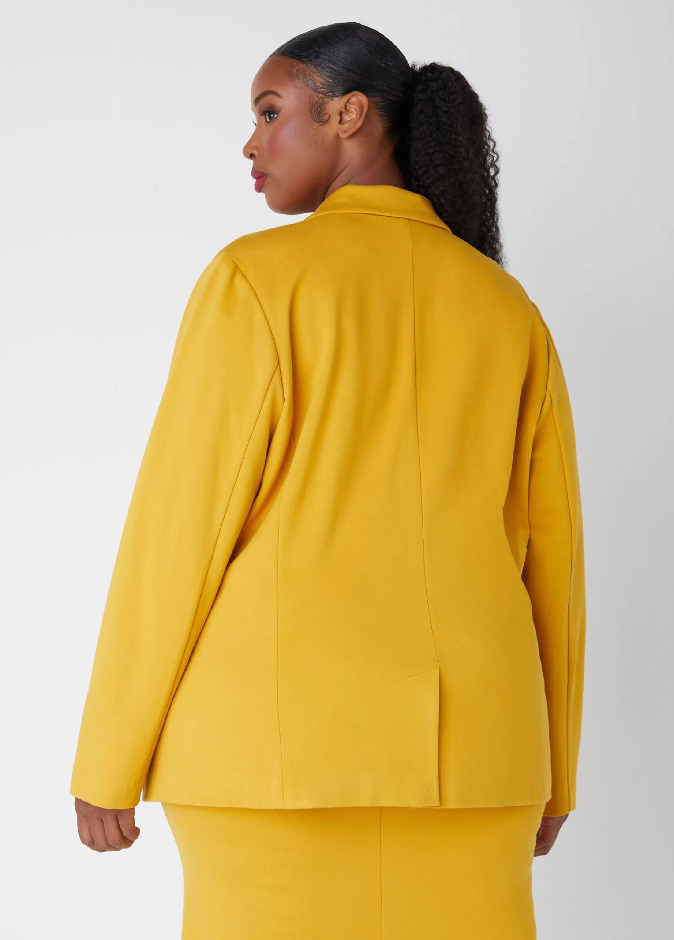 Notch Lapel Ponte Blazer sold by Ashley Stewart product image thumbnail 2