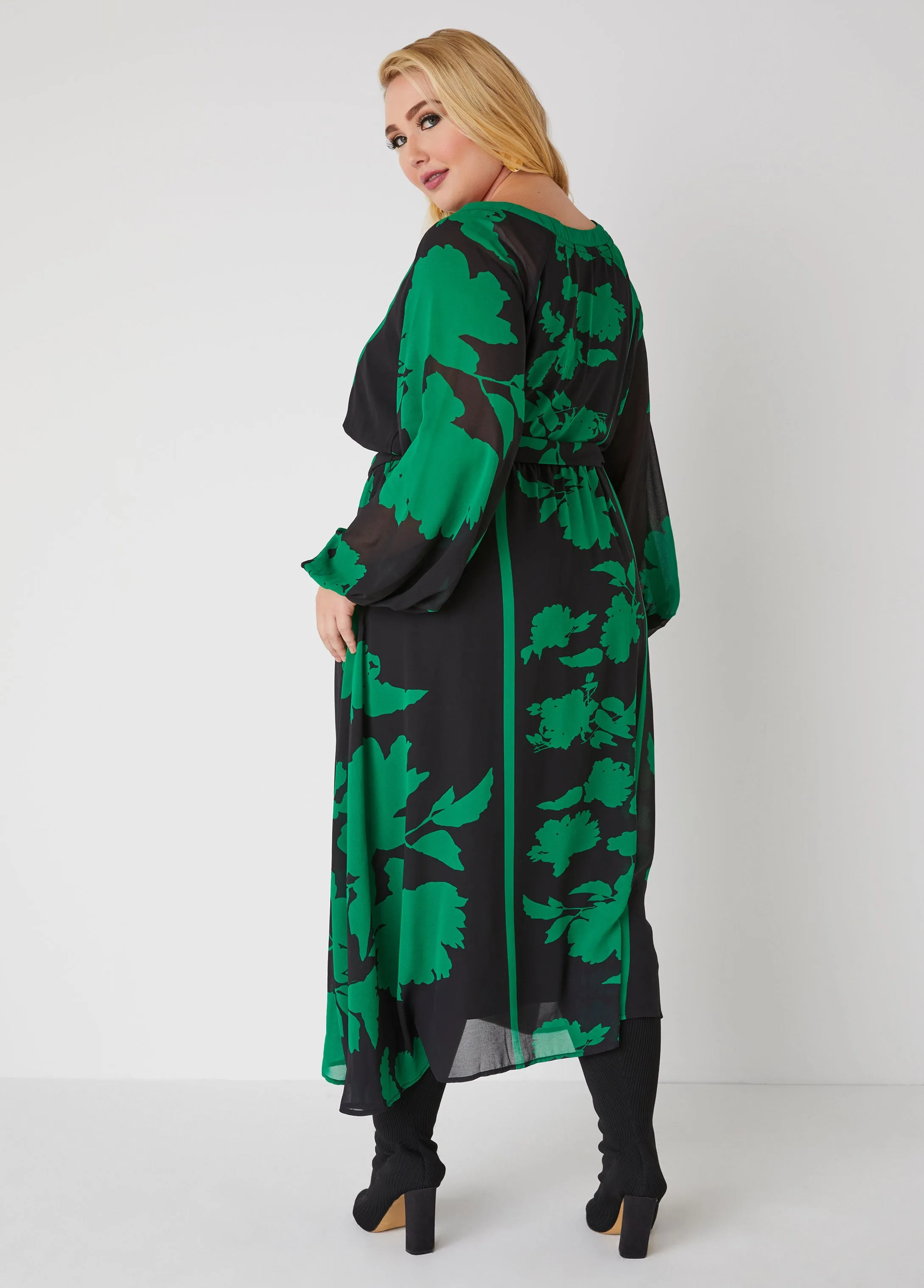 Floral Print Georgette Maxi Dress sold by Ashley Stewart product image thumbnail 2