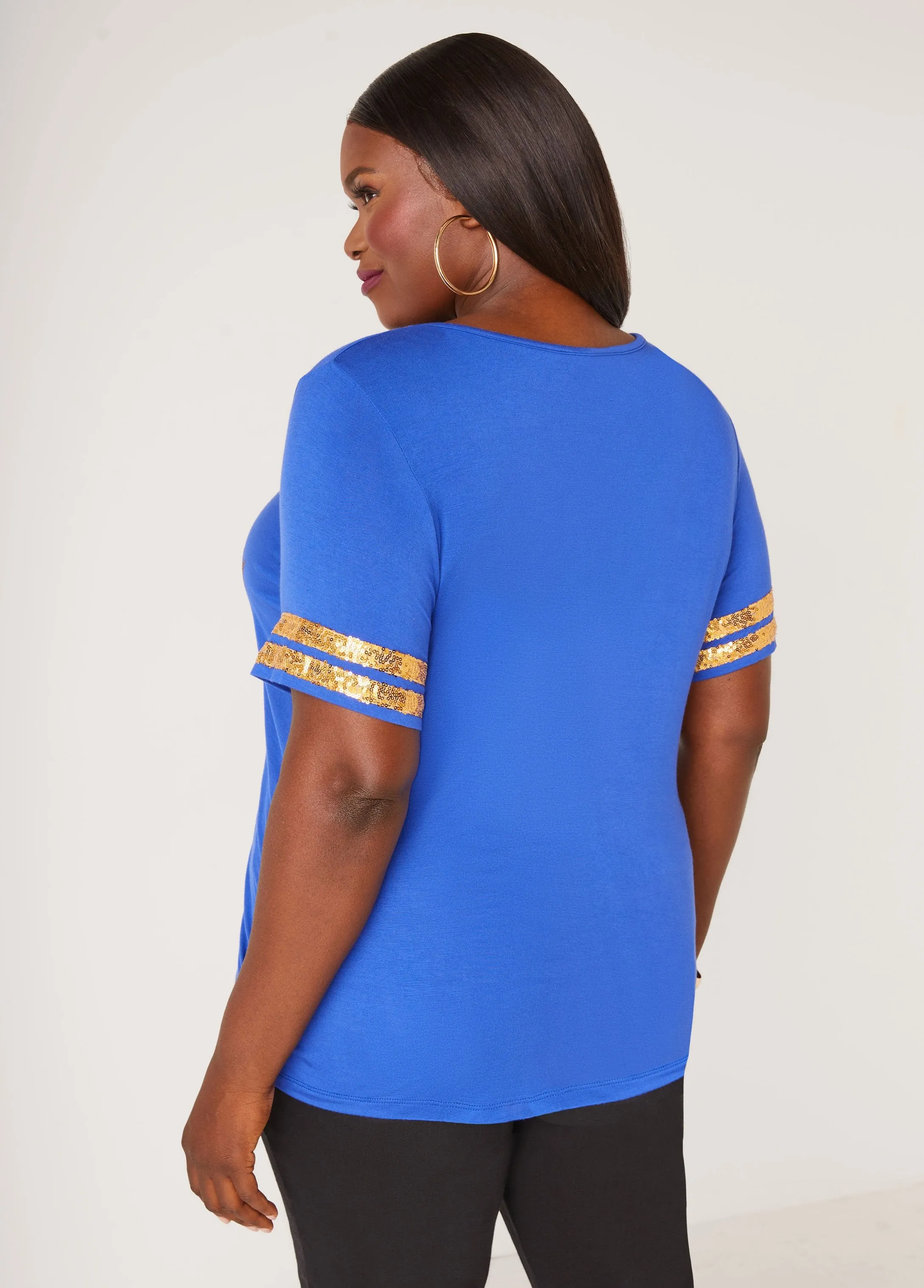 Not Bossy Embellished Tee sold by Ashley Stewart product image thumbnail 2