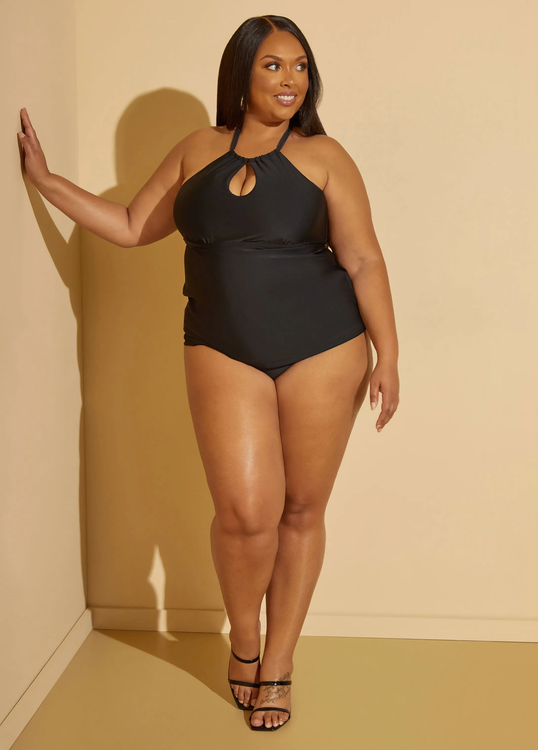 Raisins Curve Costa Ruched Bottoms sold by Ashley Stewart product image thumbnail 3