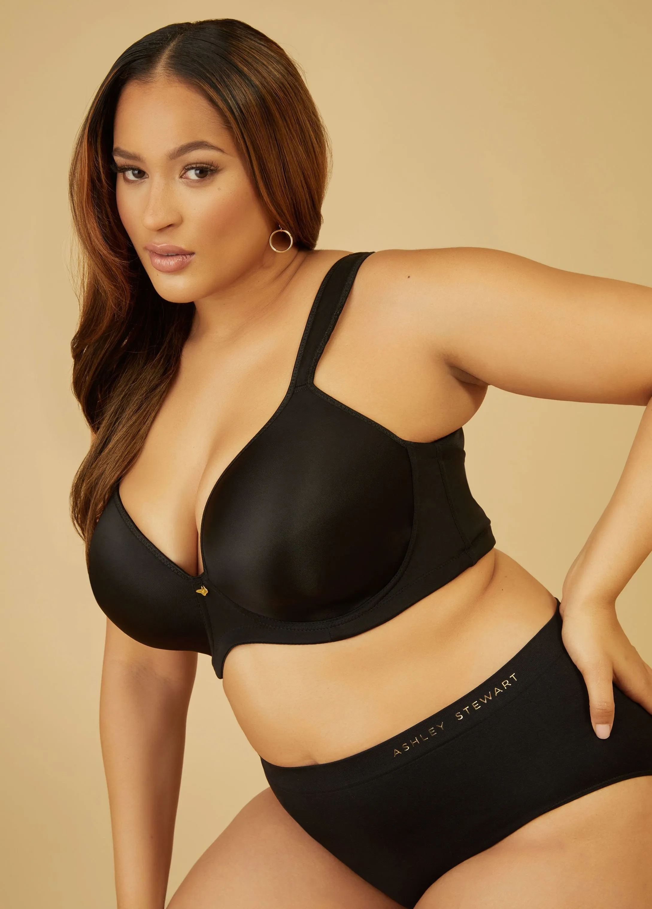 Plunge Smoothing Butterfly Bra sold by Ashley Stewart product image thumbnail 4