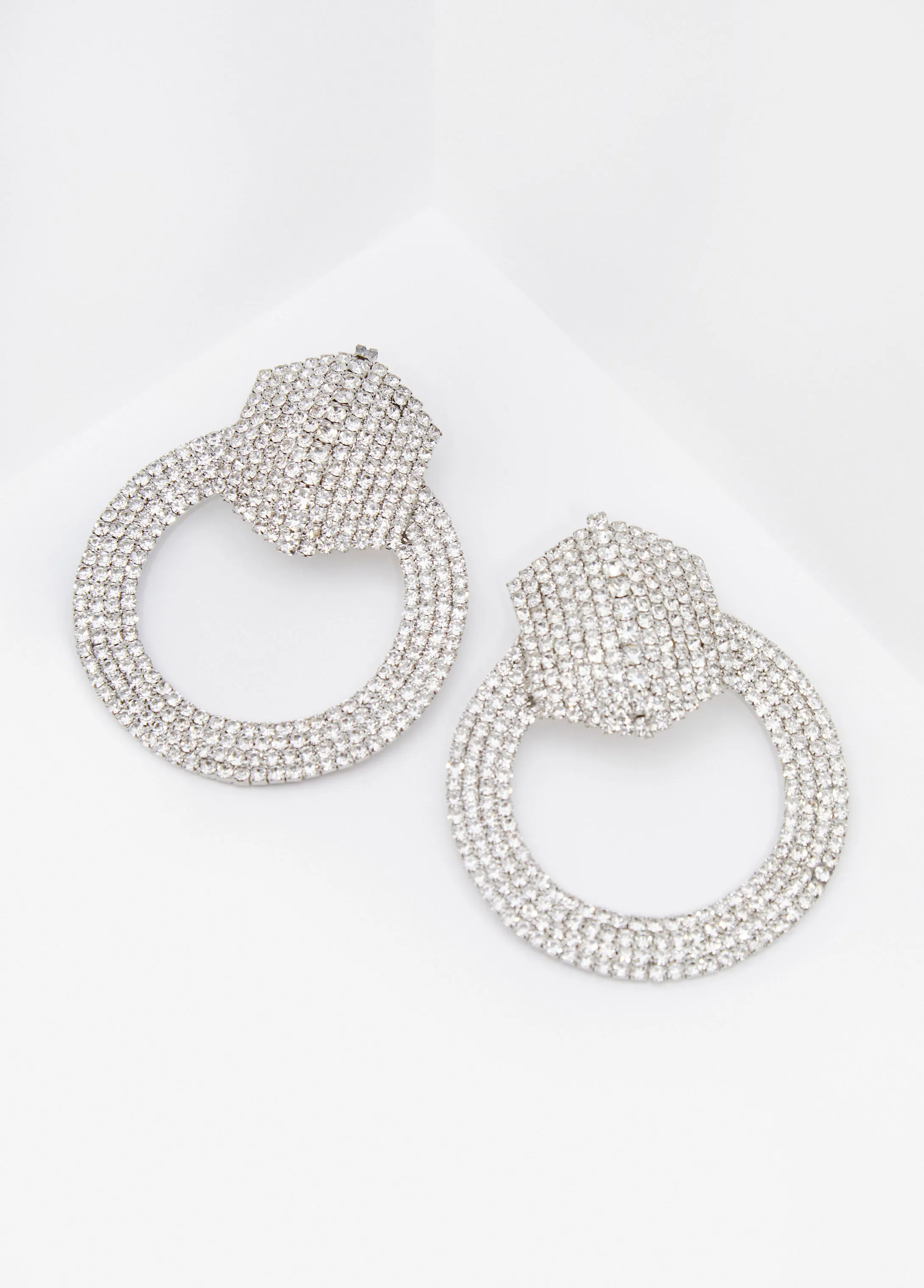 Crystal Doorknocker Earrings sold by Ashley Stewart product image thumbnail 2