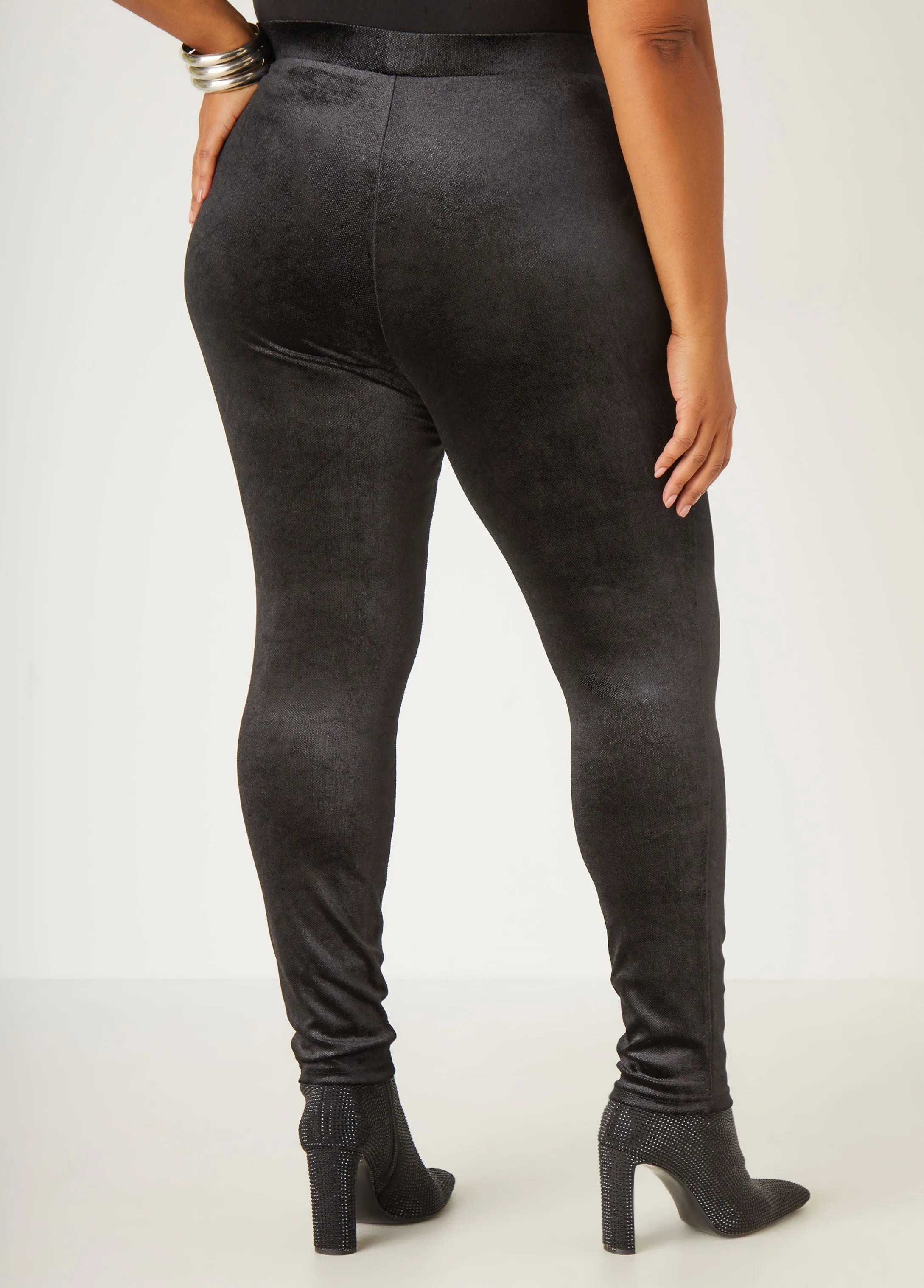 High Rise Velvet Leggings sold by Ashley Stewart product image thumbnail 2