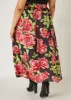 Rose Print Satin Maxi Skirt sold by Ashley Stewart