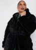 Hooded Faux Fur Coat sold by Ashley Stewart