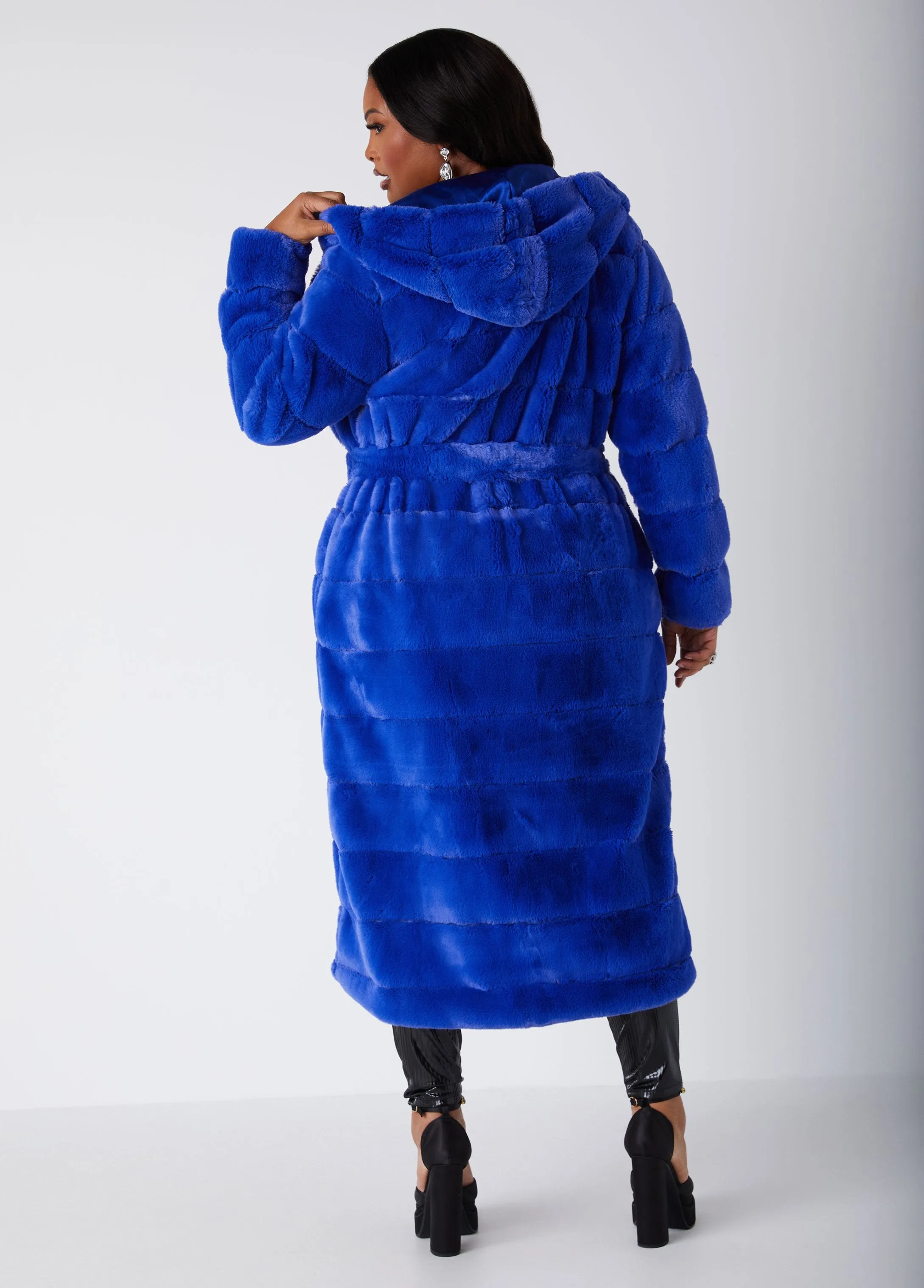 Faux Fur Hooded Coat sold by Ashley Stewart product image thumbnail 2