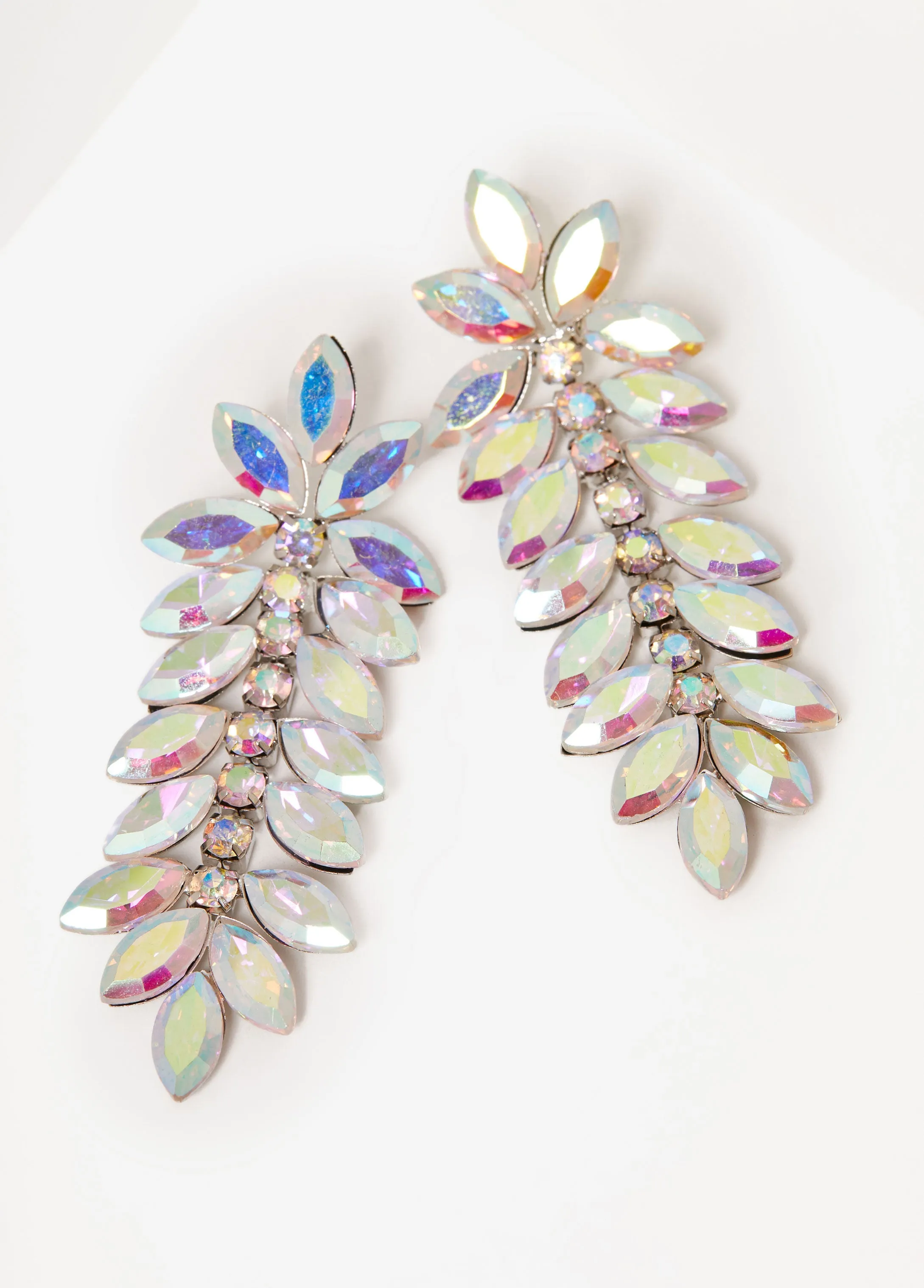 Iridescent Crystal Petal Earrings sold by Ashley Stewart product image thumbnail 2