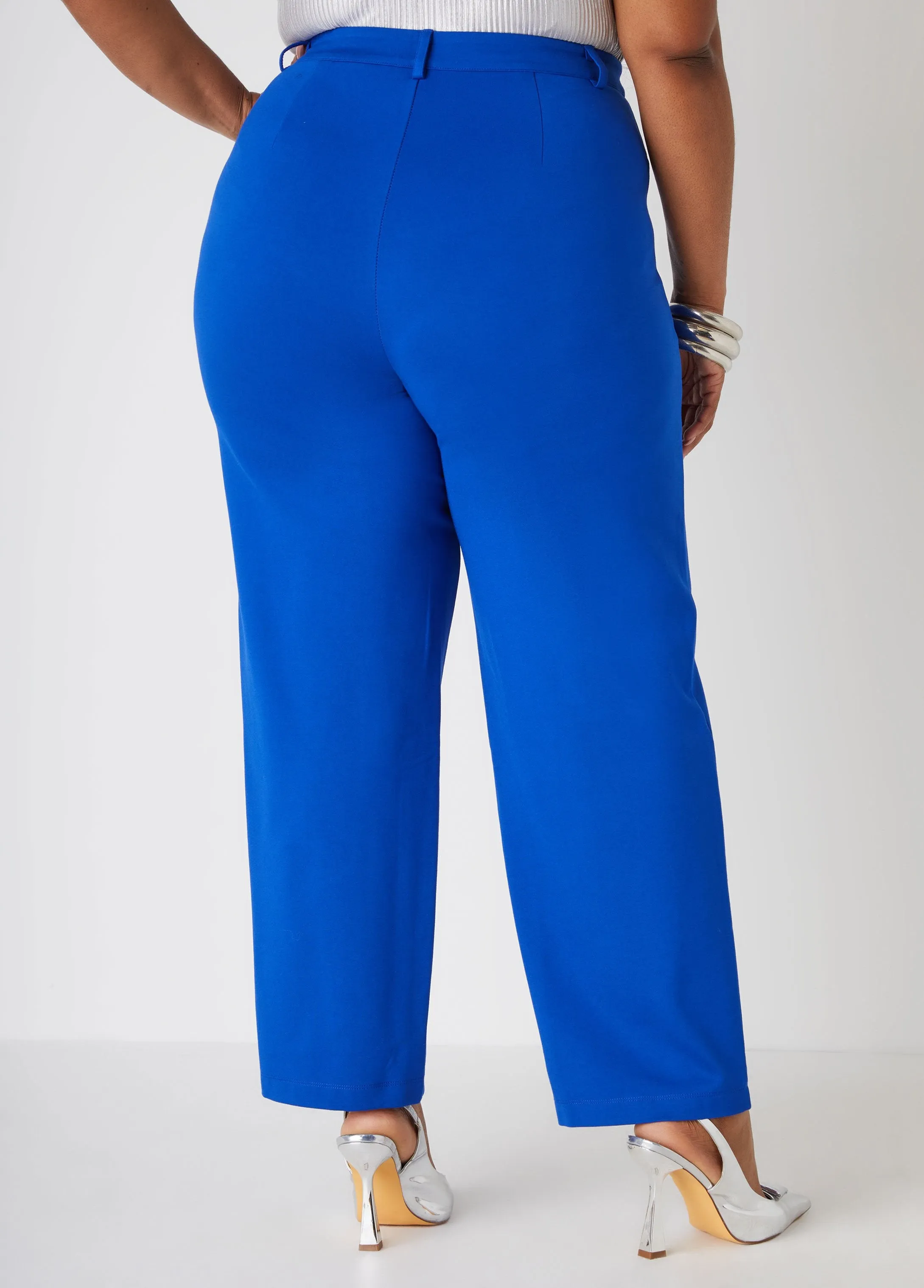 High Waist Ponte Trousers sold by Ashley Stewart product image thumbnail 2