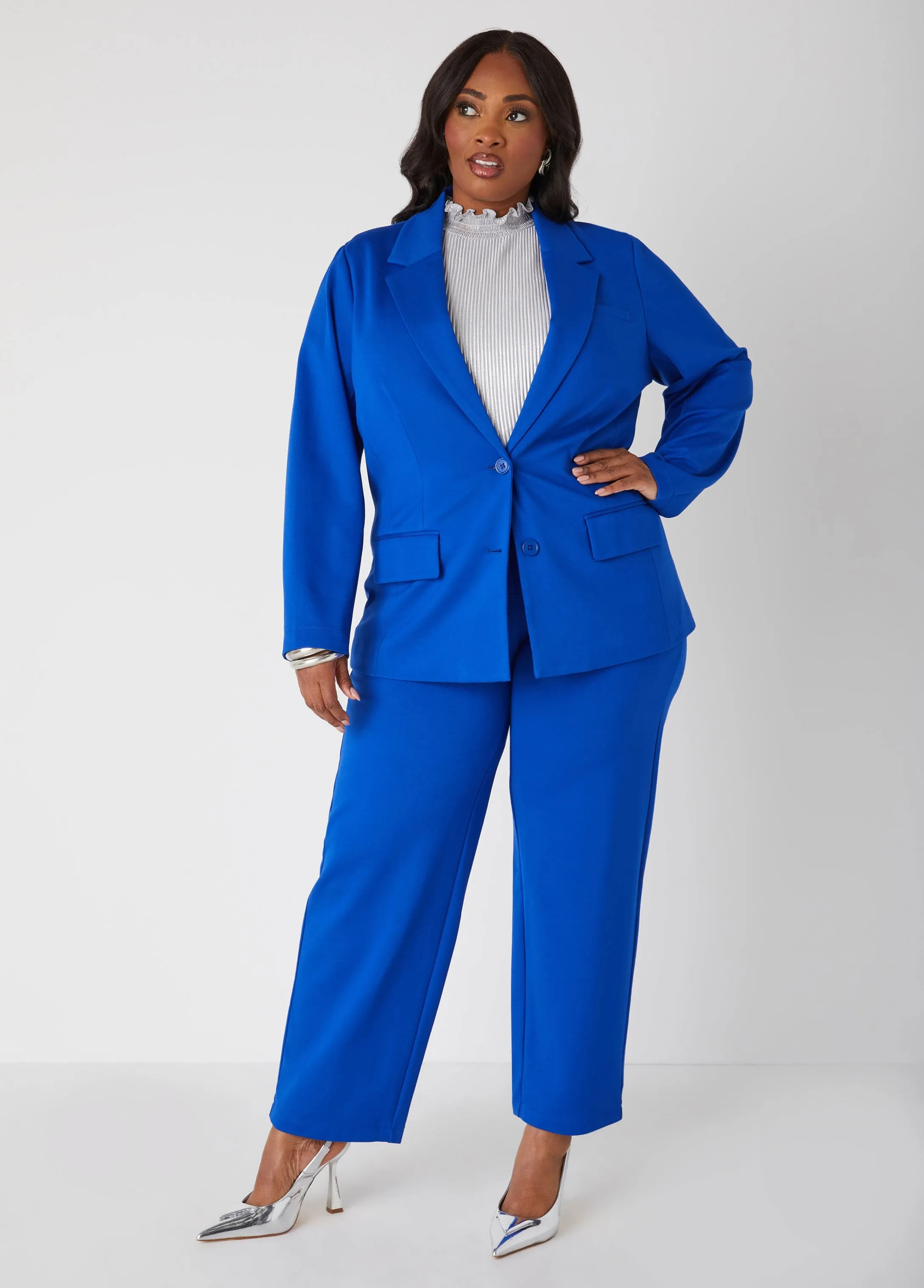 High Waist Ponte Trousers sold by Ashley Stewart product image thumbnail 4