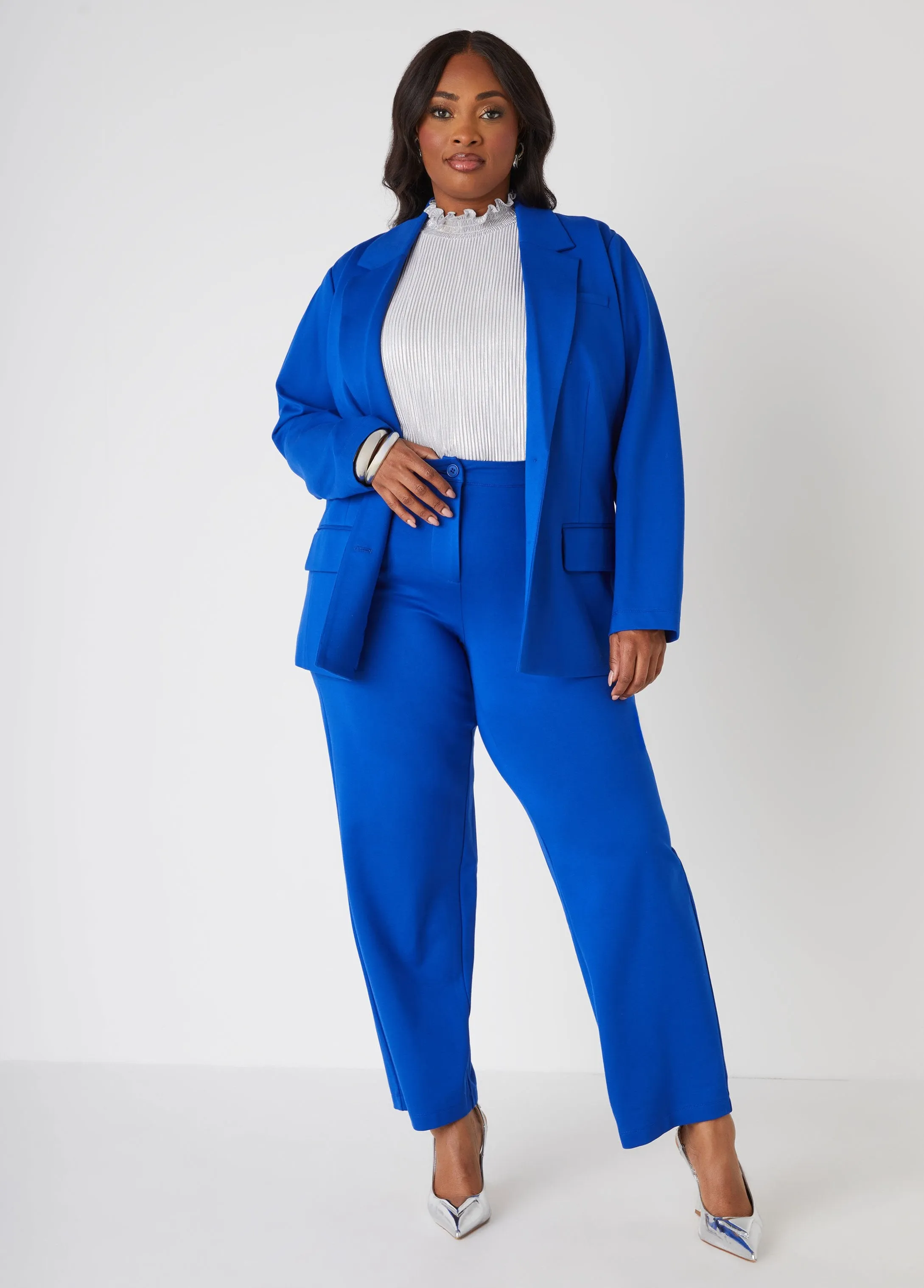 High Waist Ponte Trousers sold by Ashley Stewart