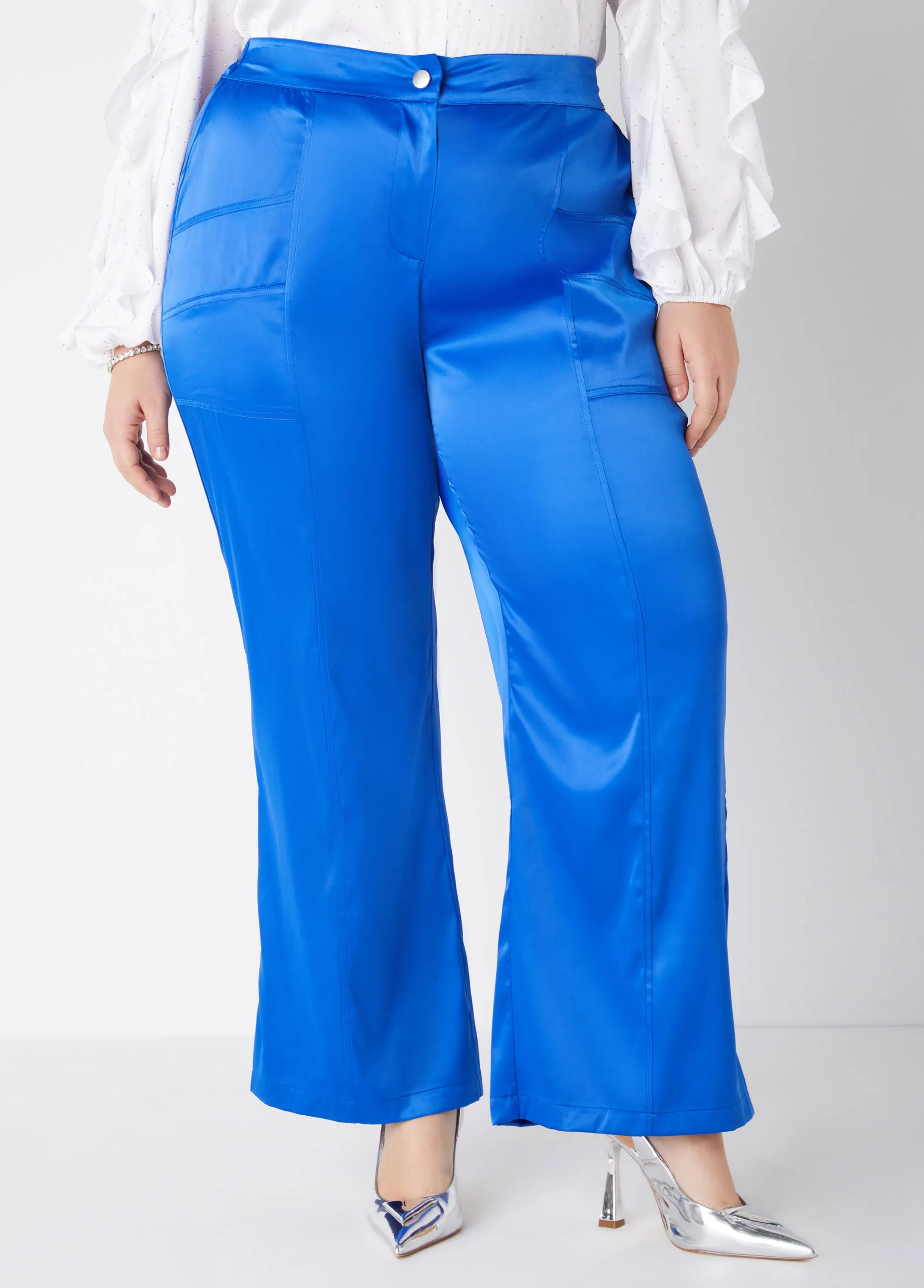 Satin Cargo Pants sold by Ashley Stewart