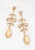 Crystal Leaf Drop Earrings sold by Ashley Stewart