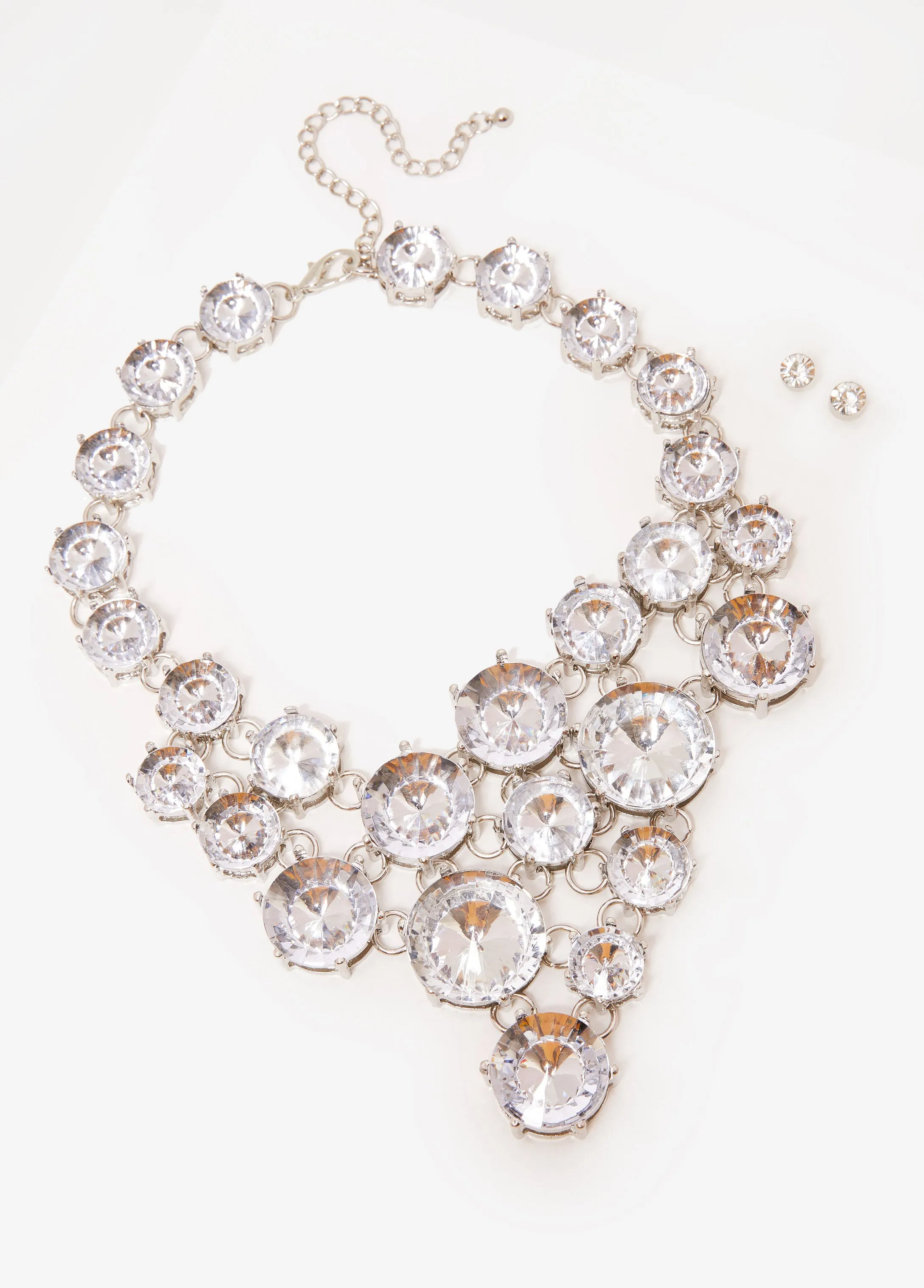 Oversized Crystals Necklace Set sold by Ashley Stewart product image thumbnail 2