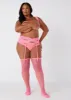 Cupless Four Piece Lingerie Set sold by Ashley Stewart