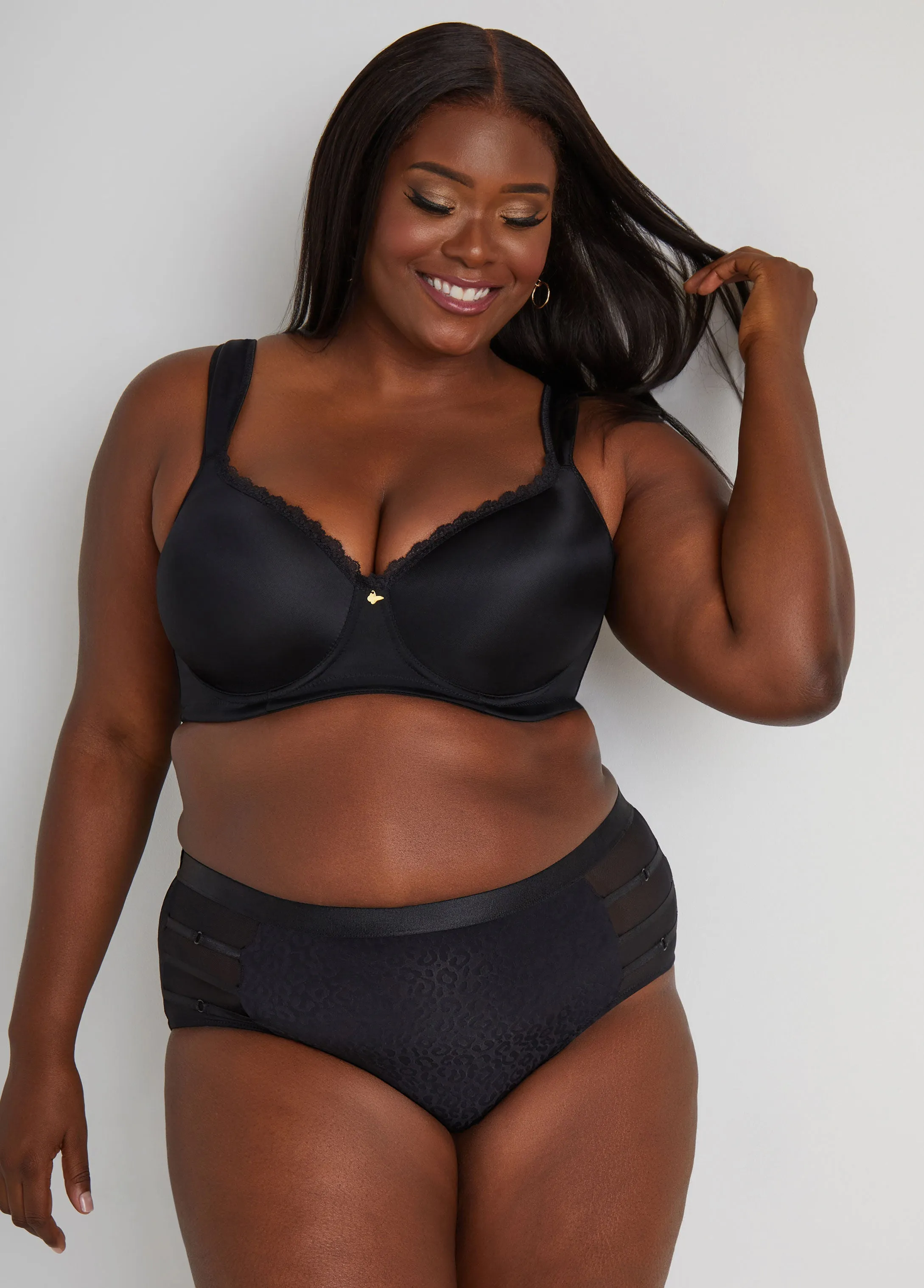 Caged Leopard Hipster Panty sold by Ashley Stewart product image thumbnail 4