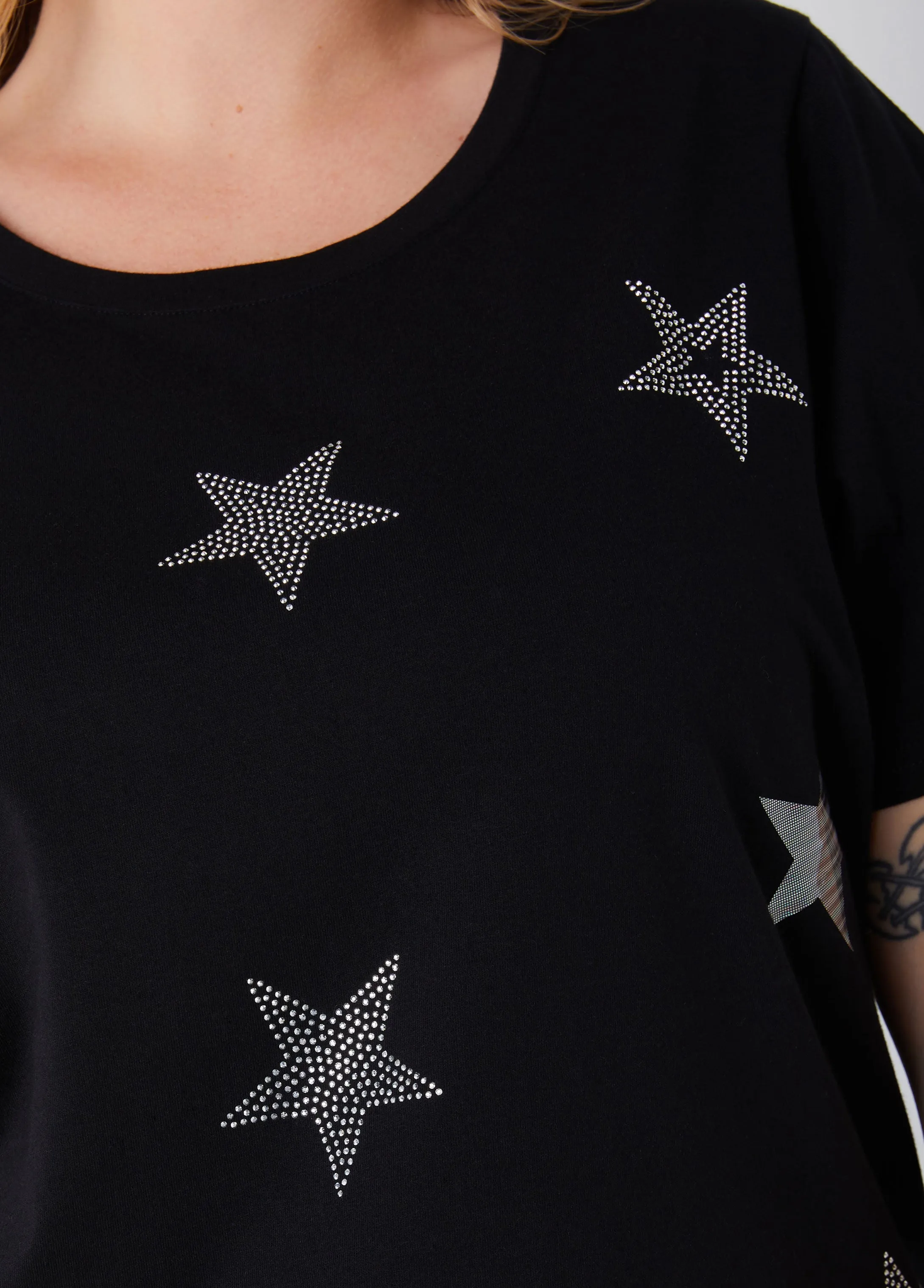 Star Embellished Graphic Tee sold by Ashley Stewart product image thumbnail 4