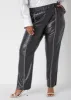 Crystal Faux Leather Tapered Pants sold by Ashley Stewart