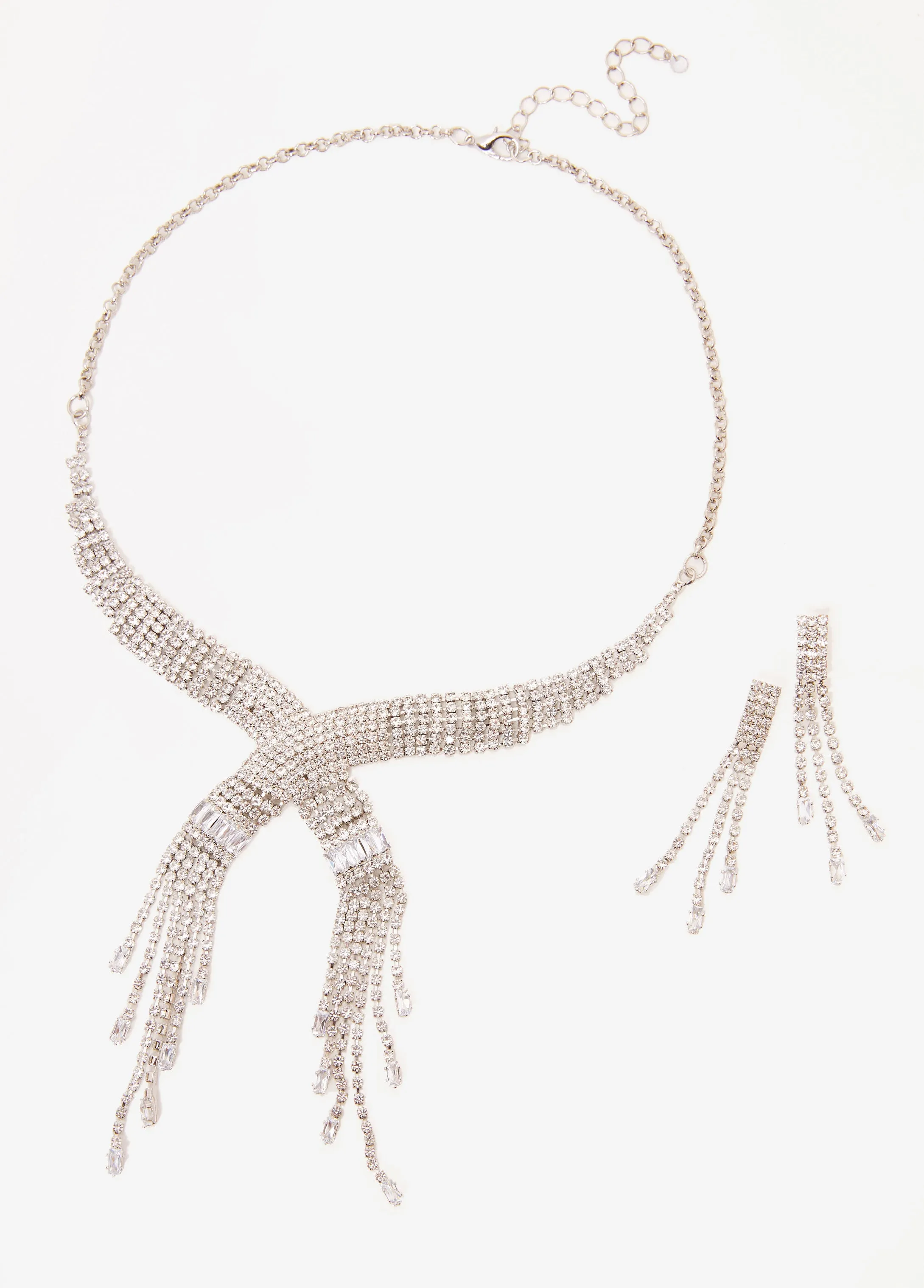 Crystal Necklace And Earrings Set sold by Ashley Stewart product image thumbnail 2