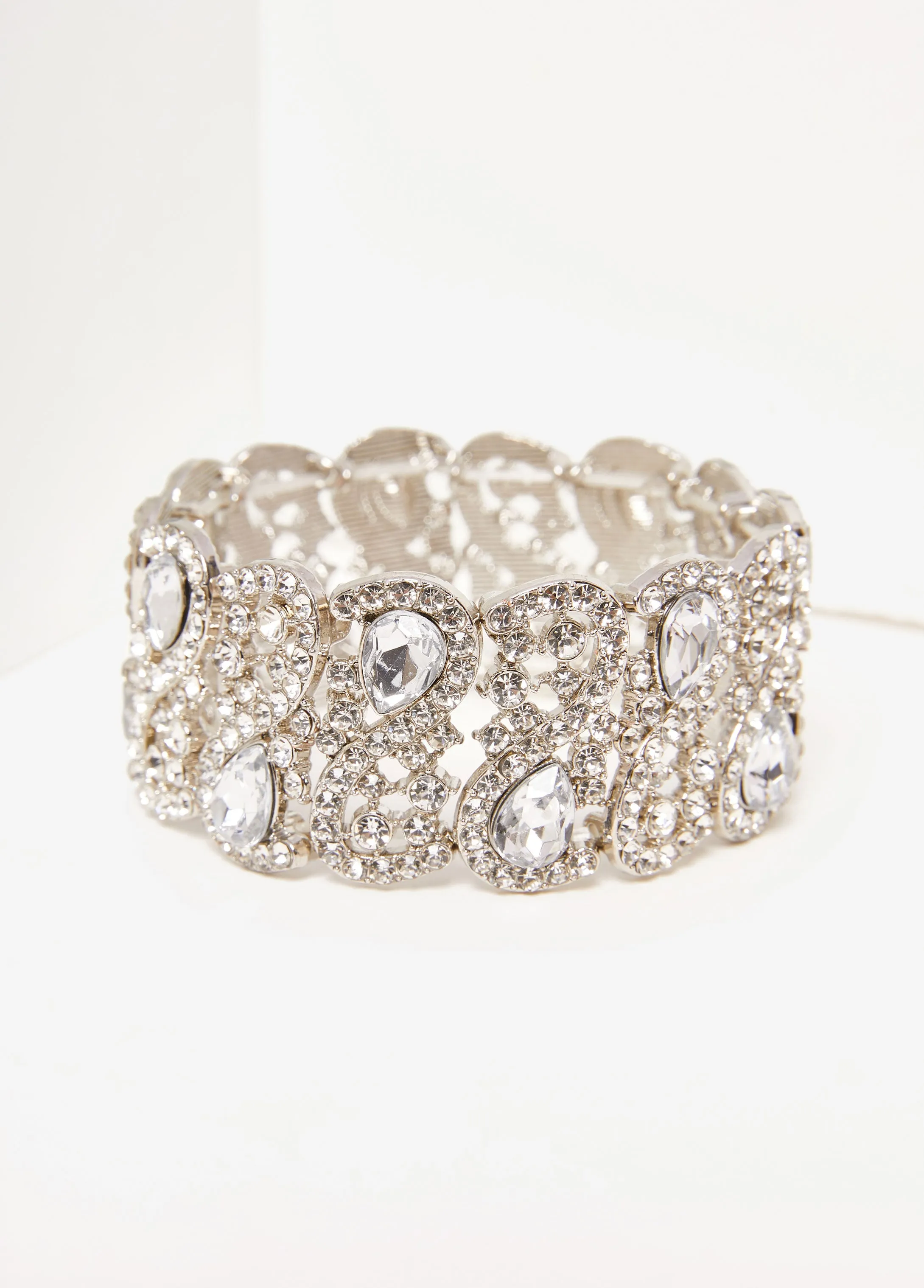 Pave Crystal Stretch Bracelet sold by Ashley Stewart product image thumbnail 2