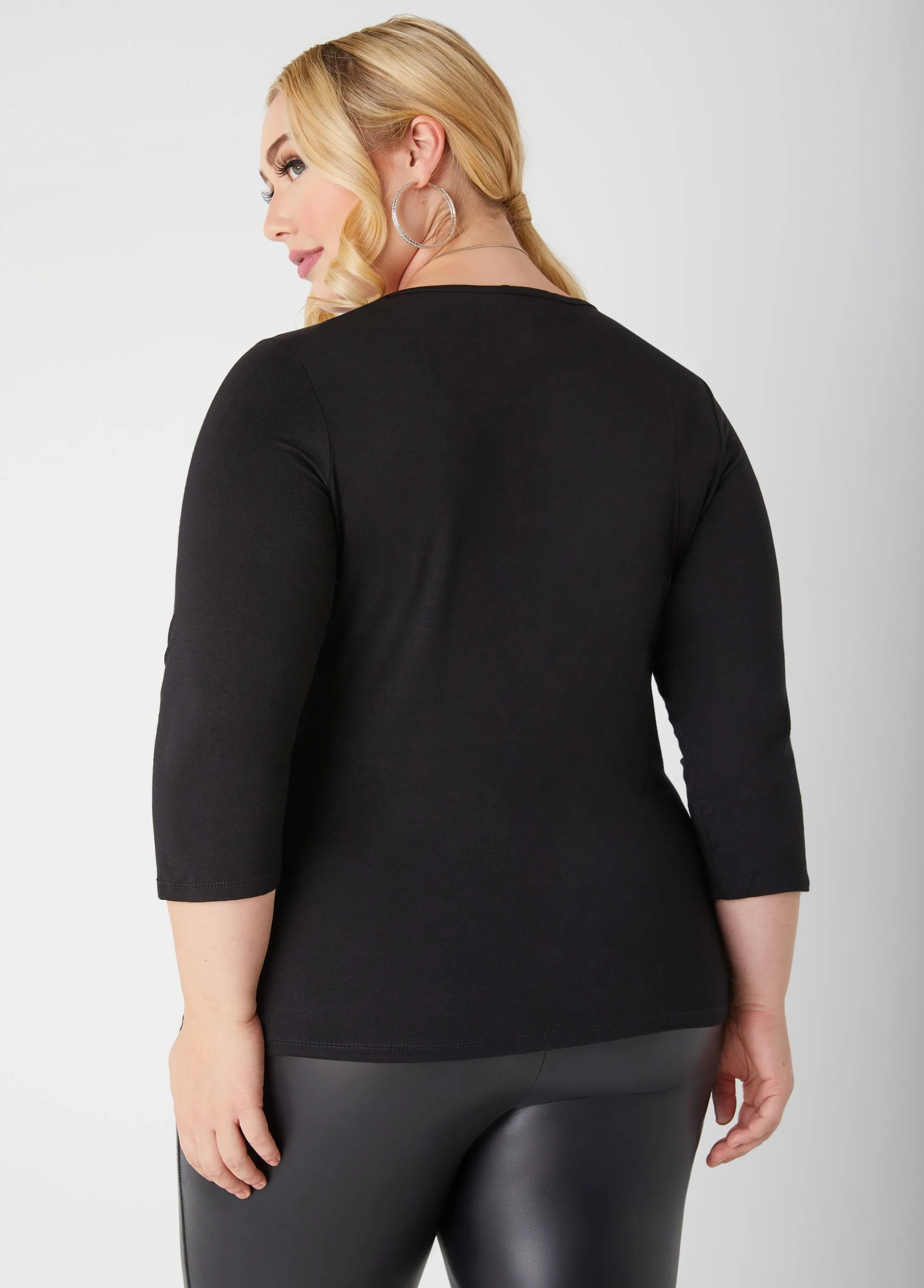 Naughty Nice Crystal Tee sold by Ashley Stewart product image thumbnail 2