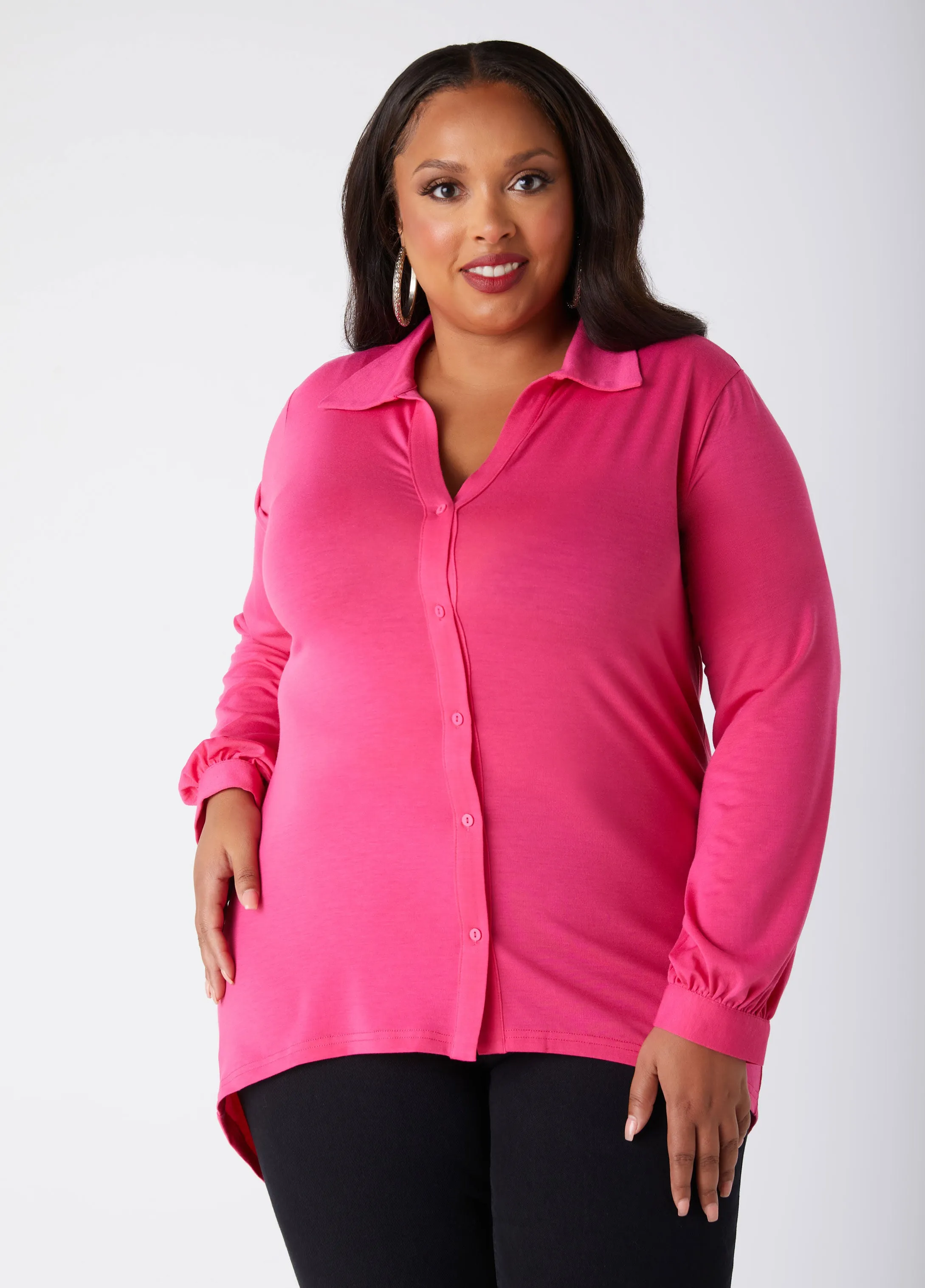 Hi Low Jersey Shirt sold by Ashley Stewart product image thumbnail 3