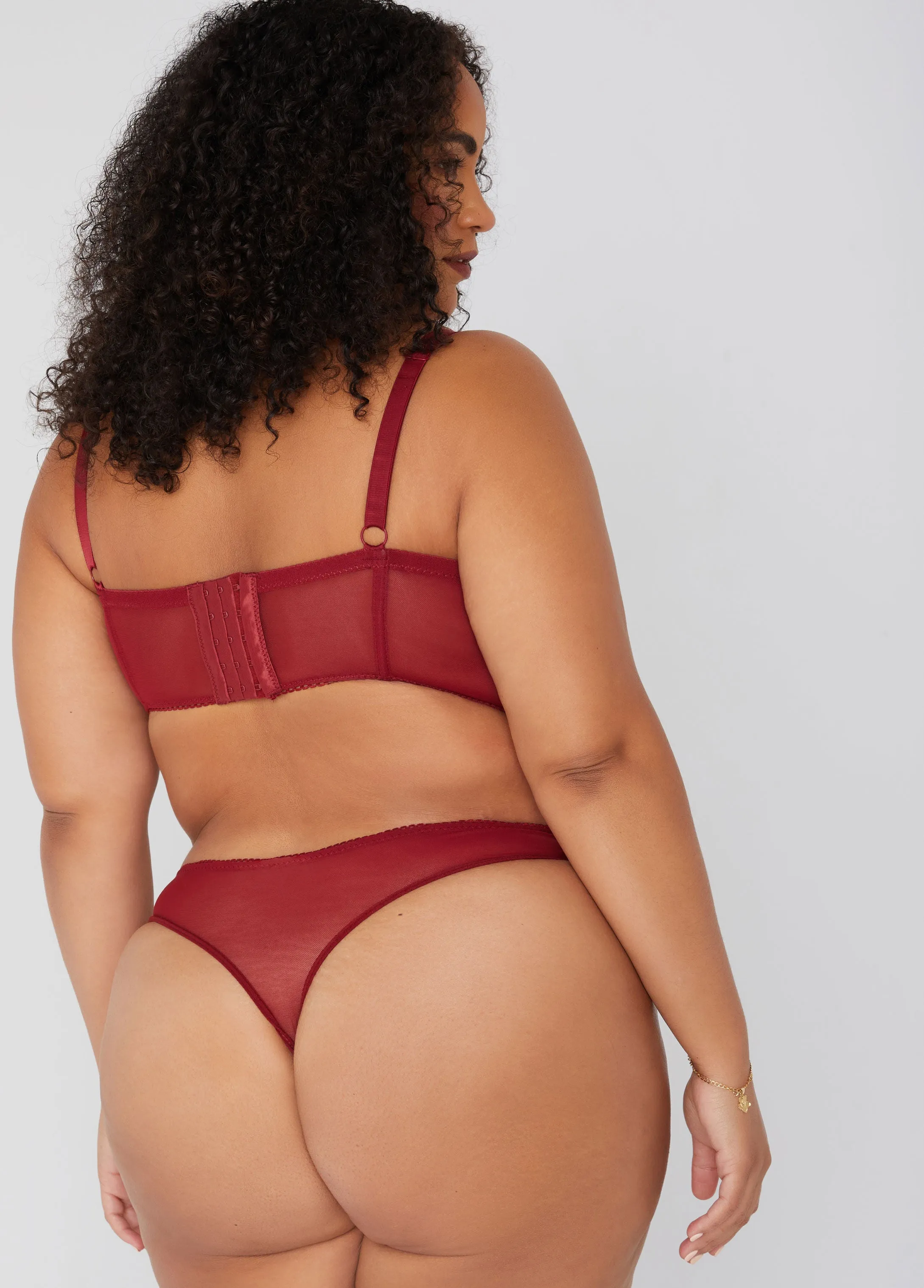 Mesh And Lace Bustier Set sold by Ashley Stewart product image thumbnail 2