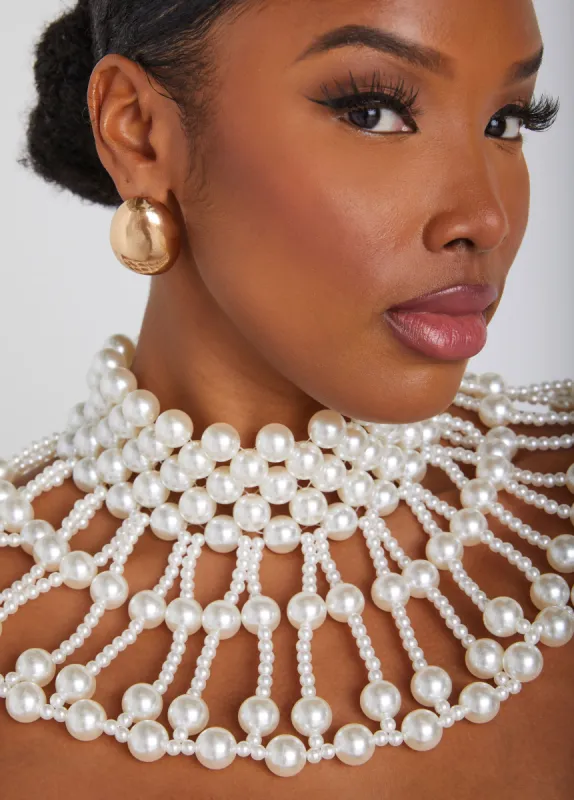 Faux Pearl Collar sold by Ashley Stewart