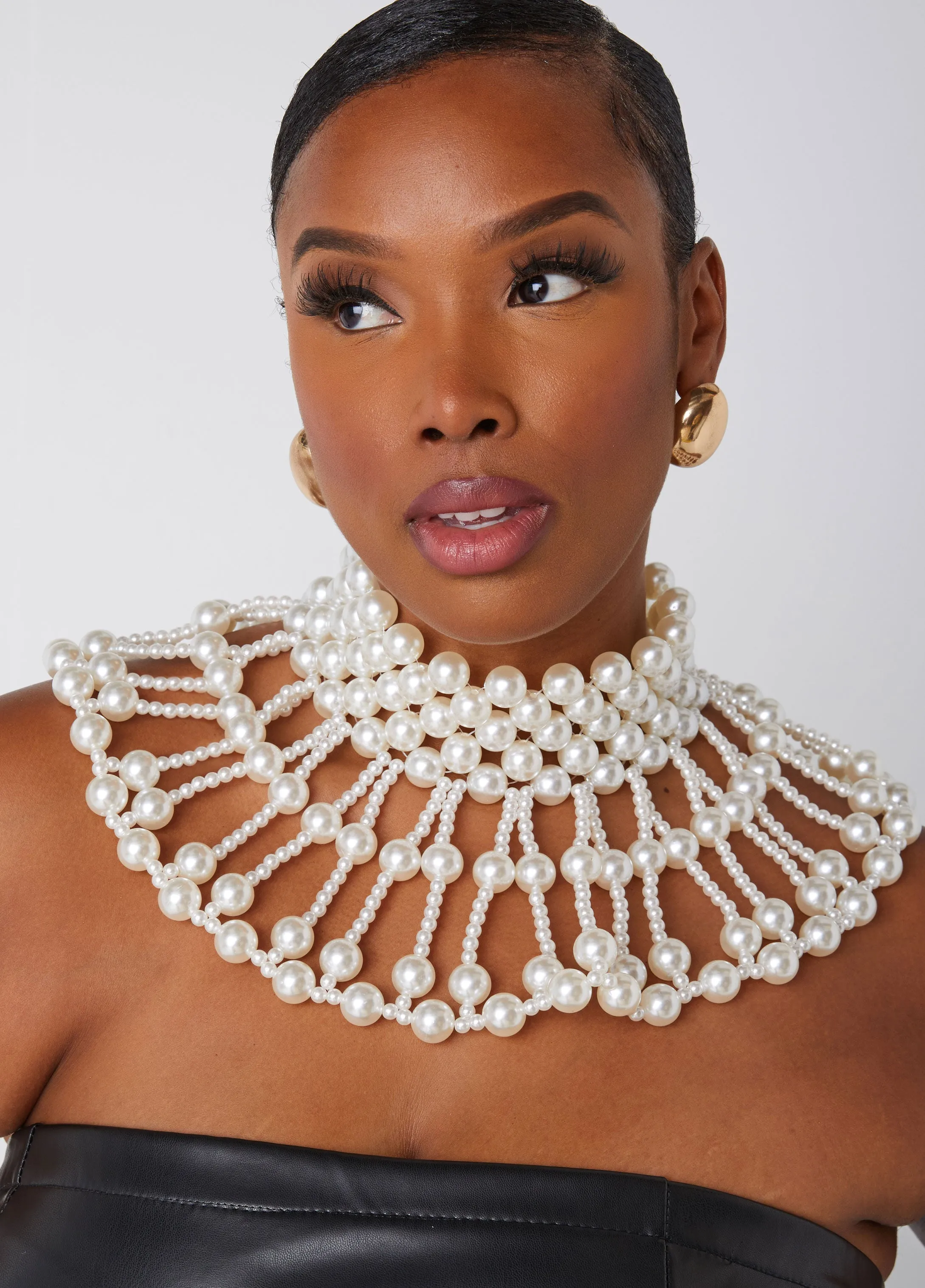 Faux Pearl Collar sold by Ashley Stewart product image thumbnail 2