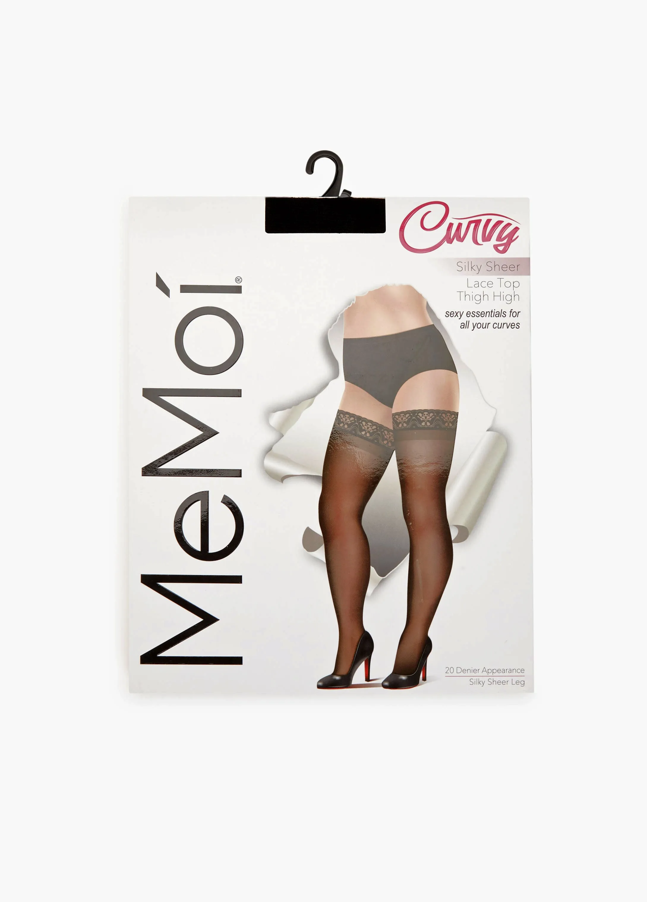 MeMoi Silky Sheer Lace Thigh High sold by Ashley Stewart product image thumbnail 3
