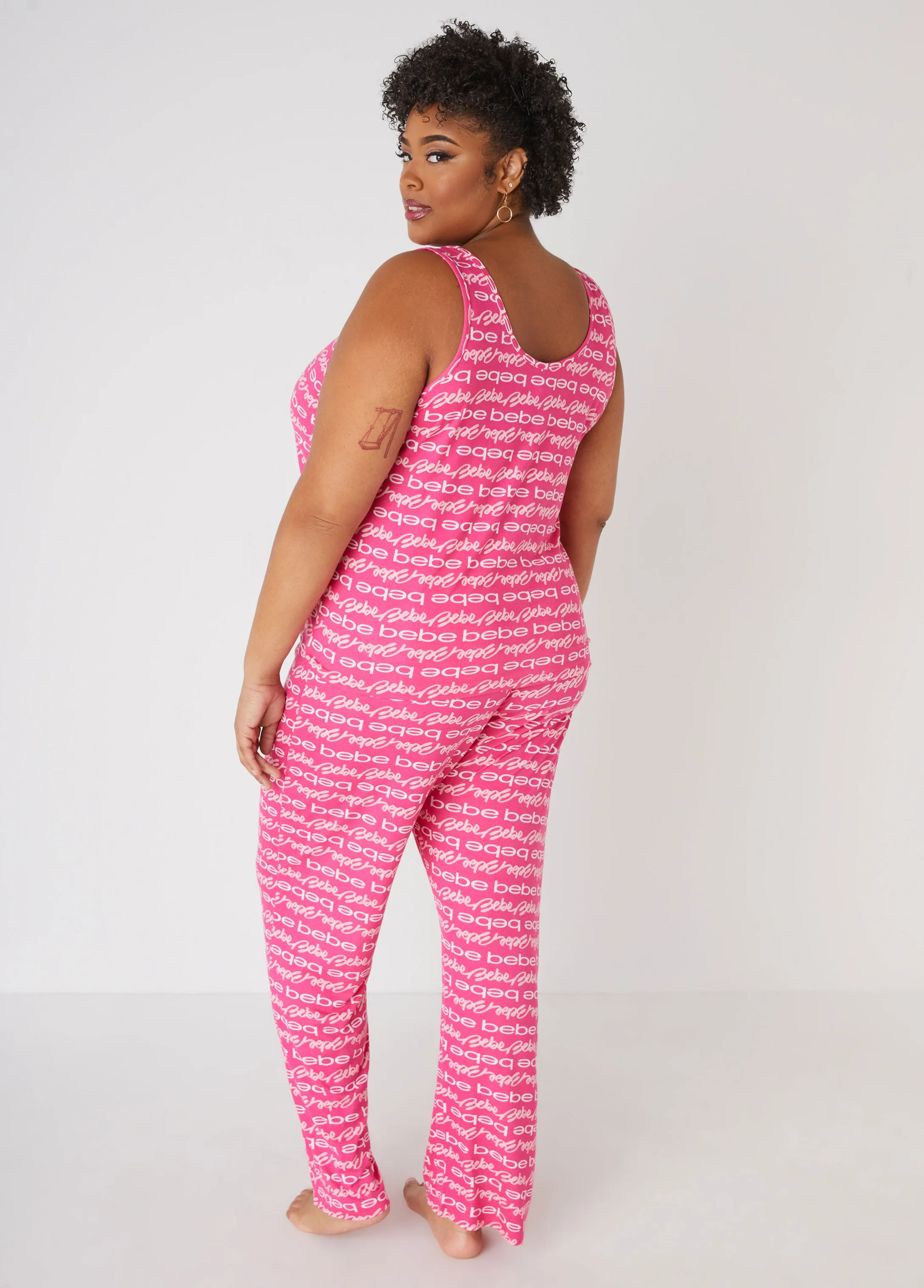 Bebe Logo Print Pajama Set sold by Ashley Stewart product image thumbnail 5