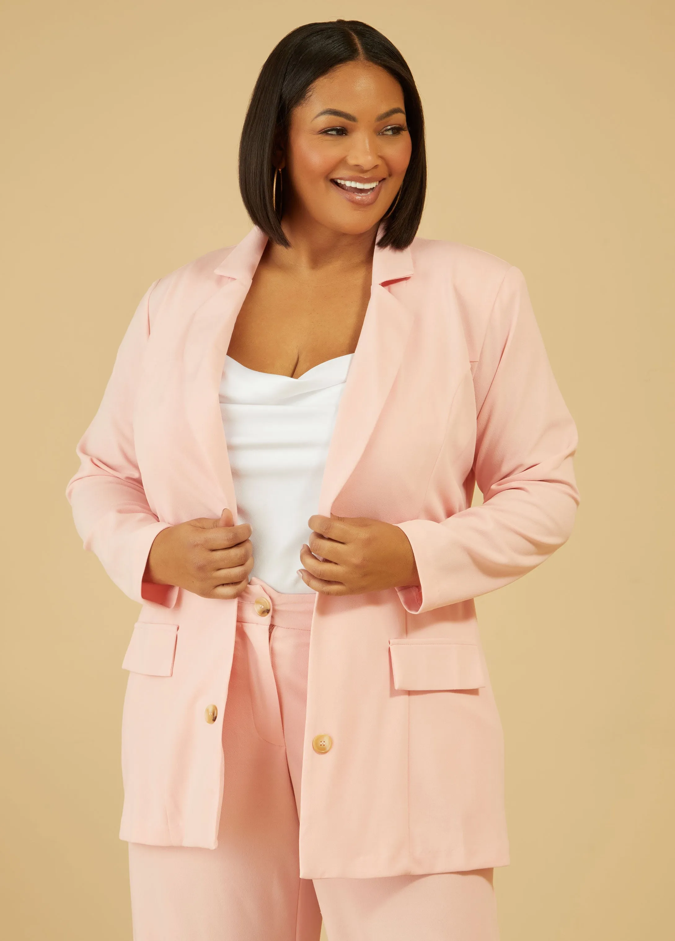 Oversized Crepe Blazer sold by Ashley Stewart product image thumbnail 4