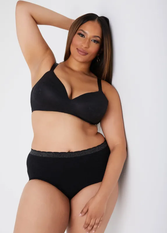 Seamless Leopard Jacquard Briefs sold by Ashley Stewart