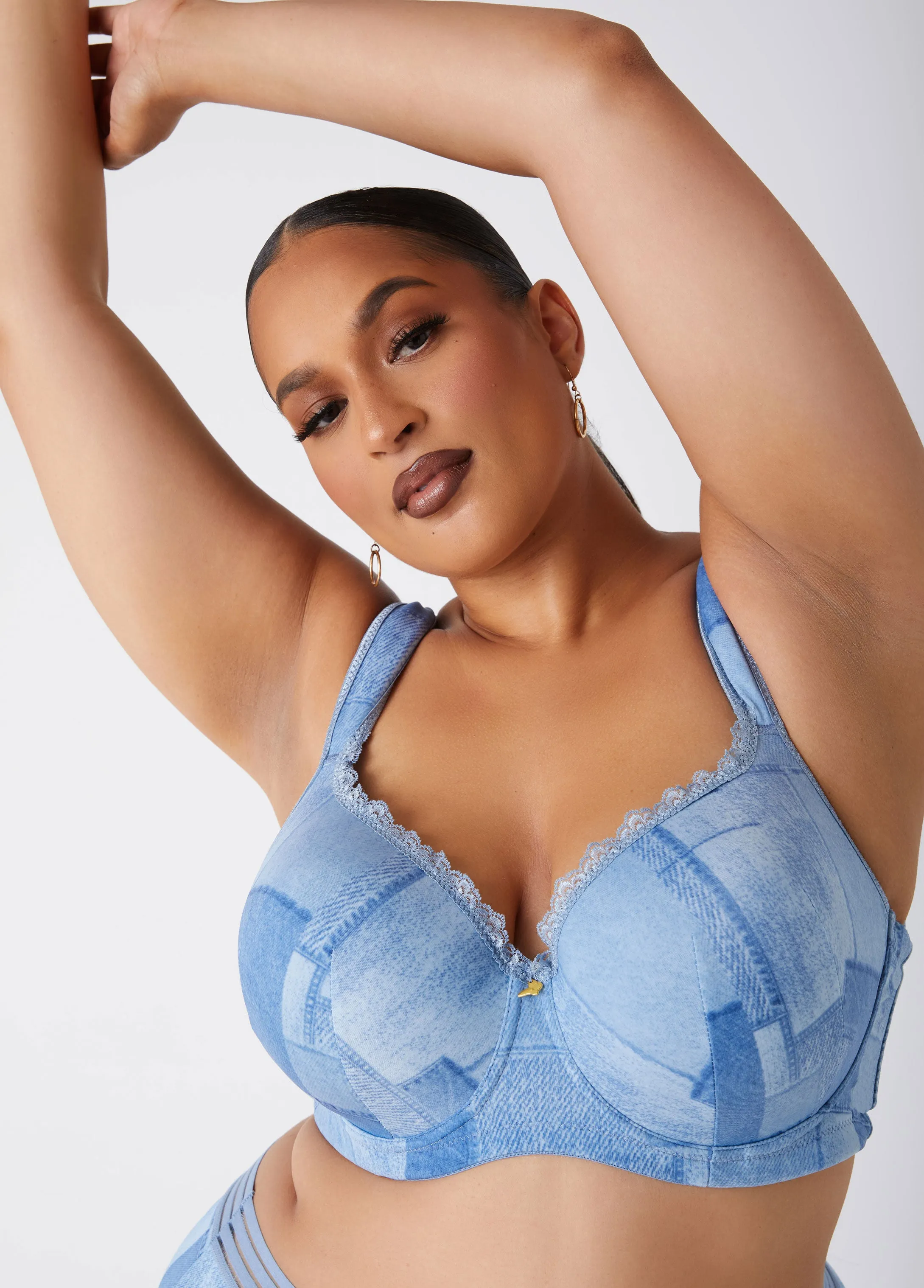 Denim Full Coverage Butterfly Bra sold by Ashley Stewart product image thumbnail 3