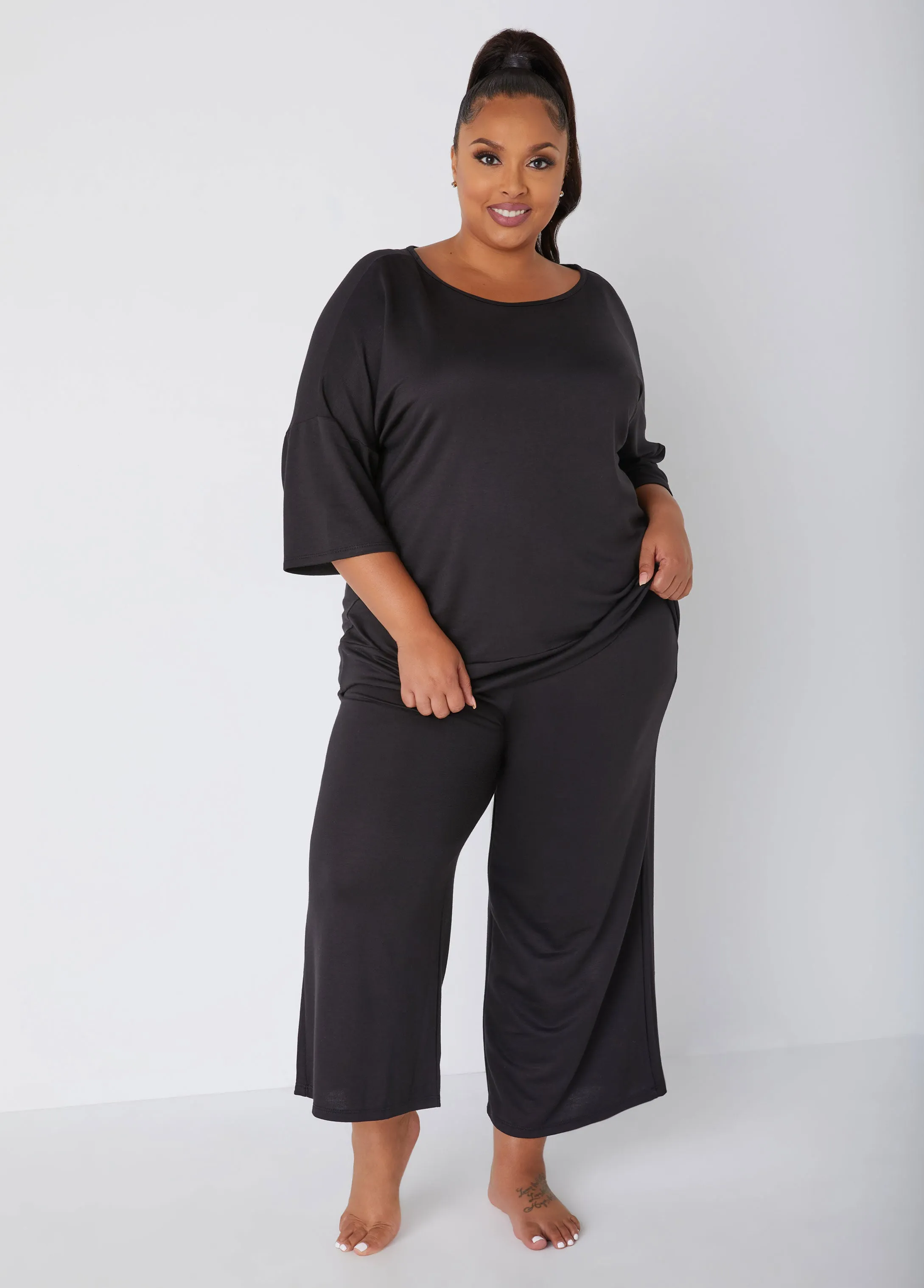 Dolman Sleeved Lounge Tee sold by Ashley Stewart
