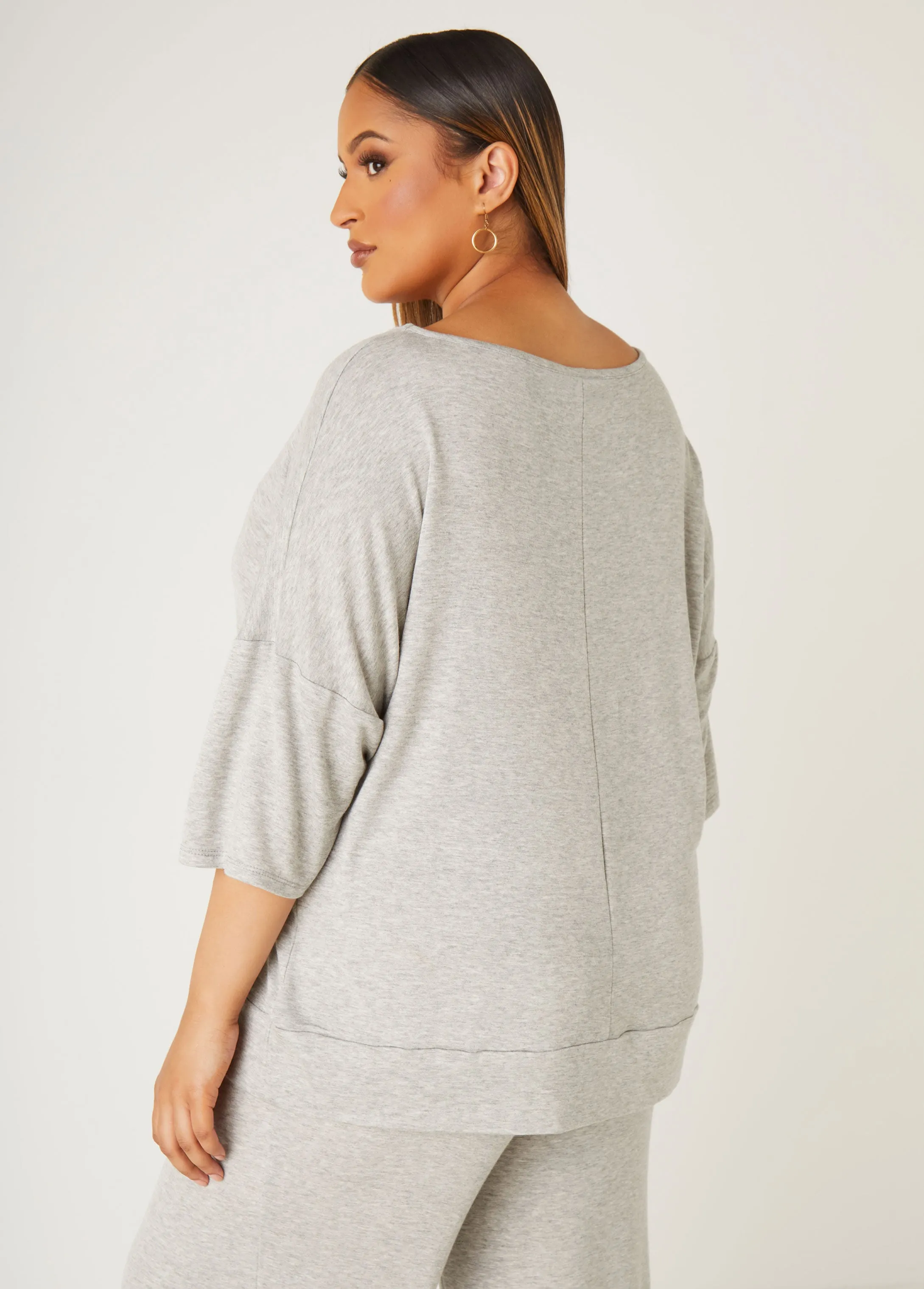 Dolman Sleeved Lounge Tee sold by Ashley Stewart product image thumbnail 5