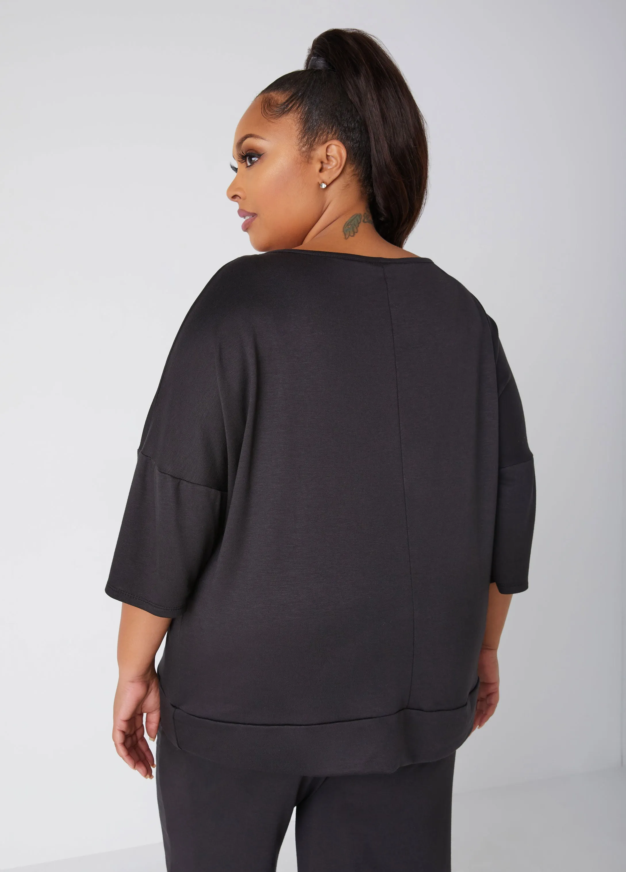 Dolman Sleeved Lounge Tee sold by Ashley Stewart product image thumbnail 2