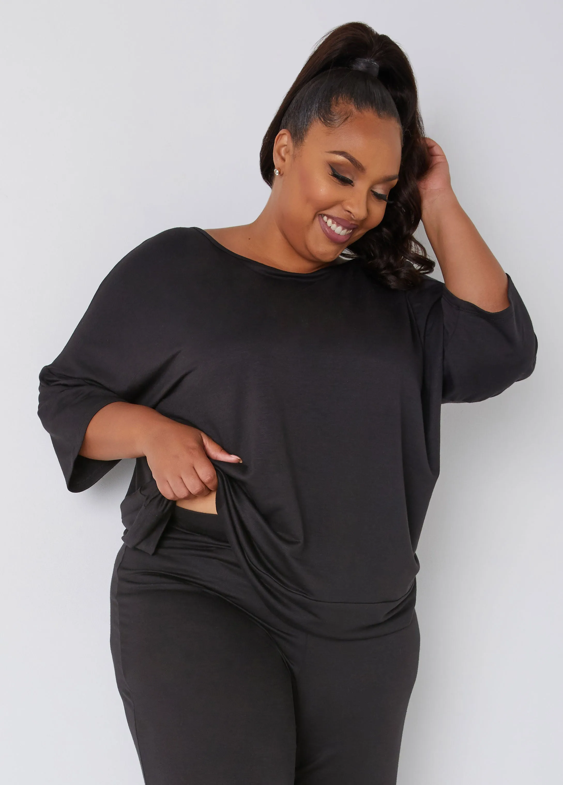 Dolman Sleeved Lounge Tee sold by Ashley Stewart product image thumbnail 3
