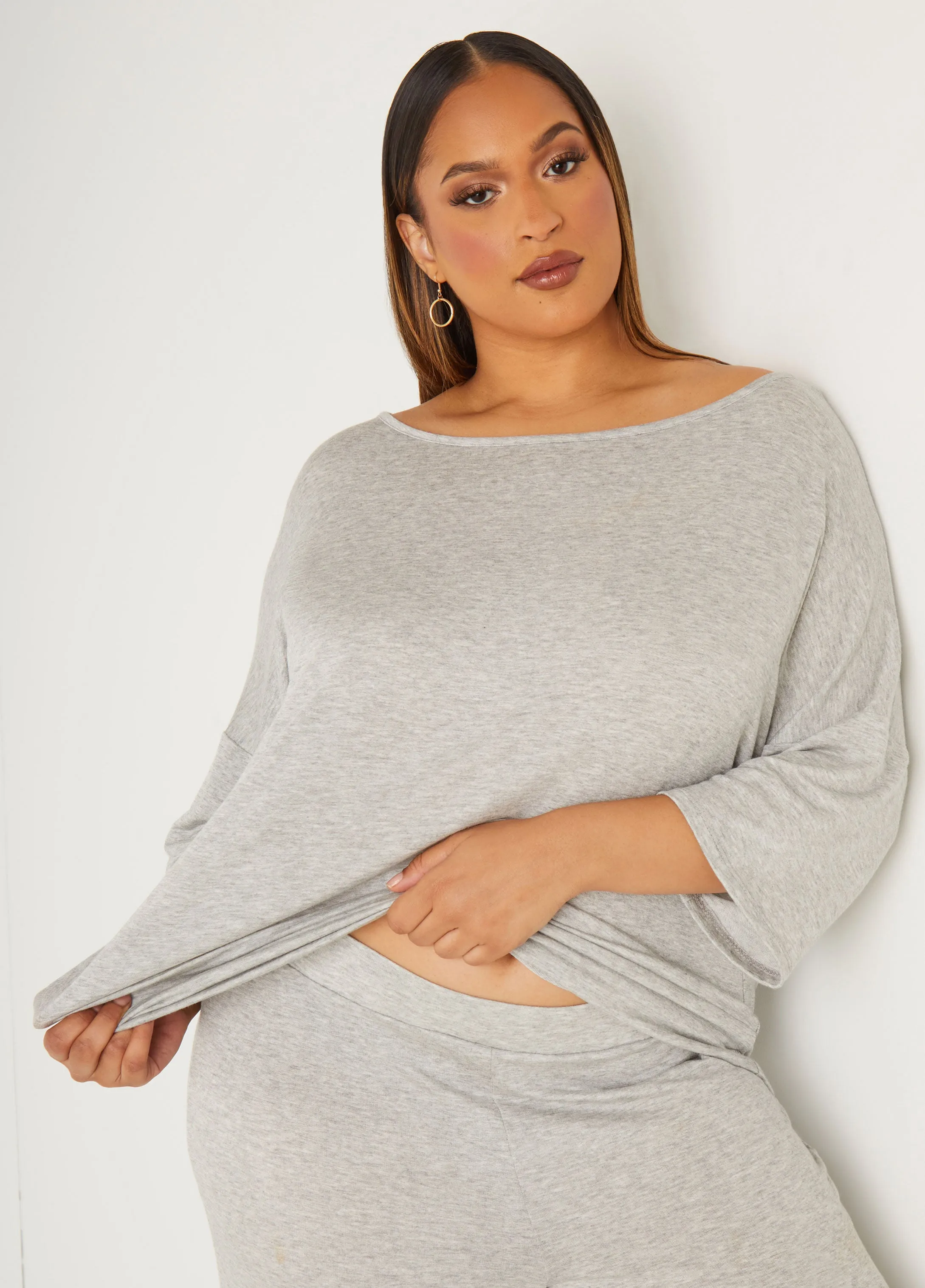 Dolman Sleeved Lounge Tee sold by Ashley Stewart product image thumbnail 4