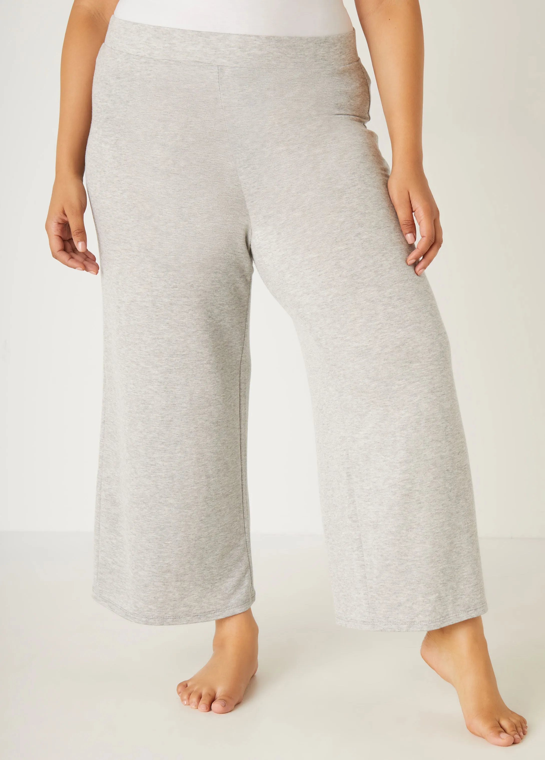 Cropped French Terry Lounge Pants sold by Ashley Stewart product image thumbnail 4