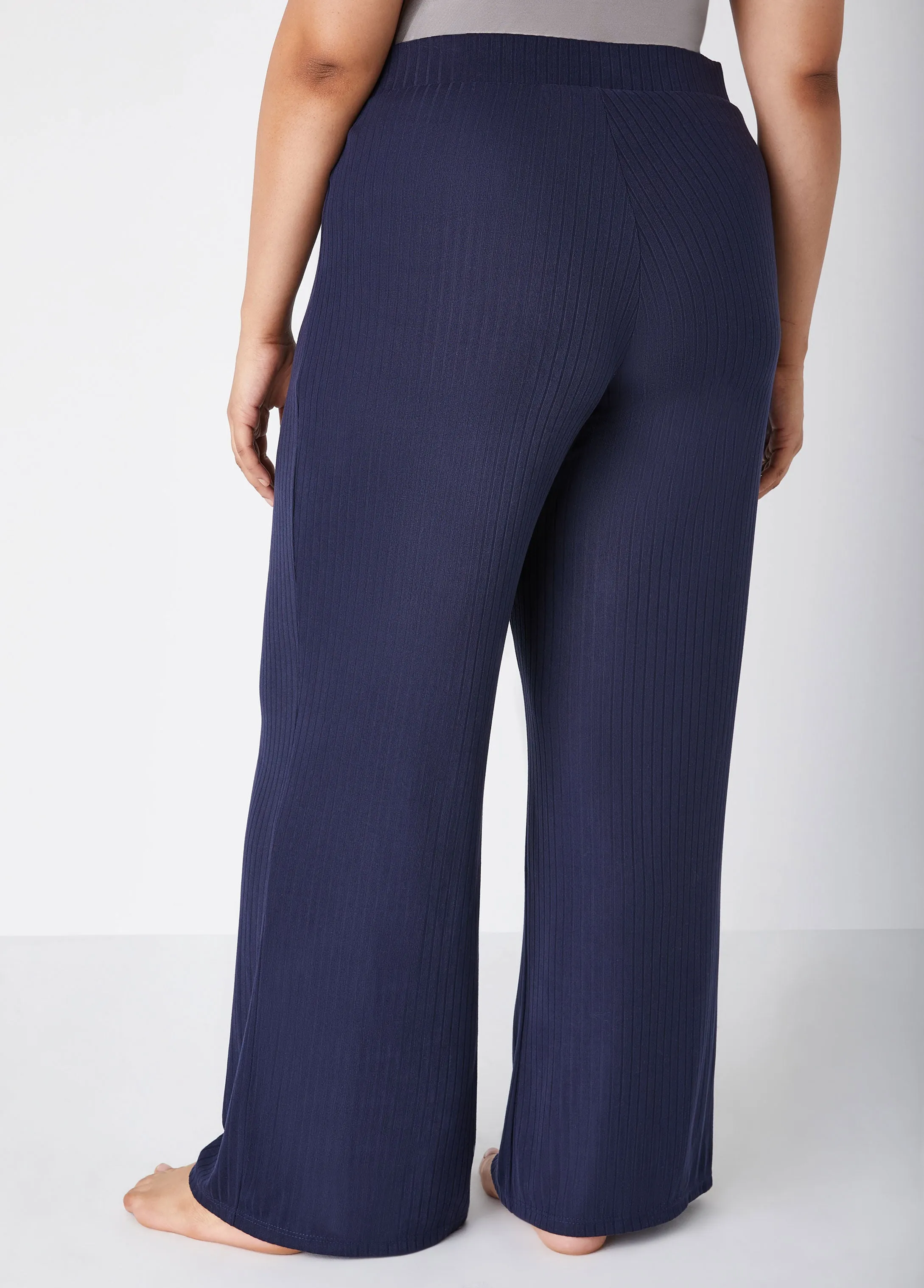 Ribbed Lounge Straight Leg Pants sold by Ashley Stewart product image thumbnail 5