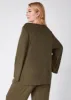 Ribbed V Neck Lounge Tunic sold by Ashley Stewart