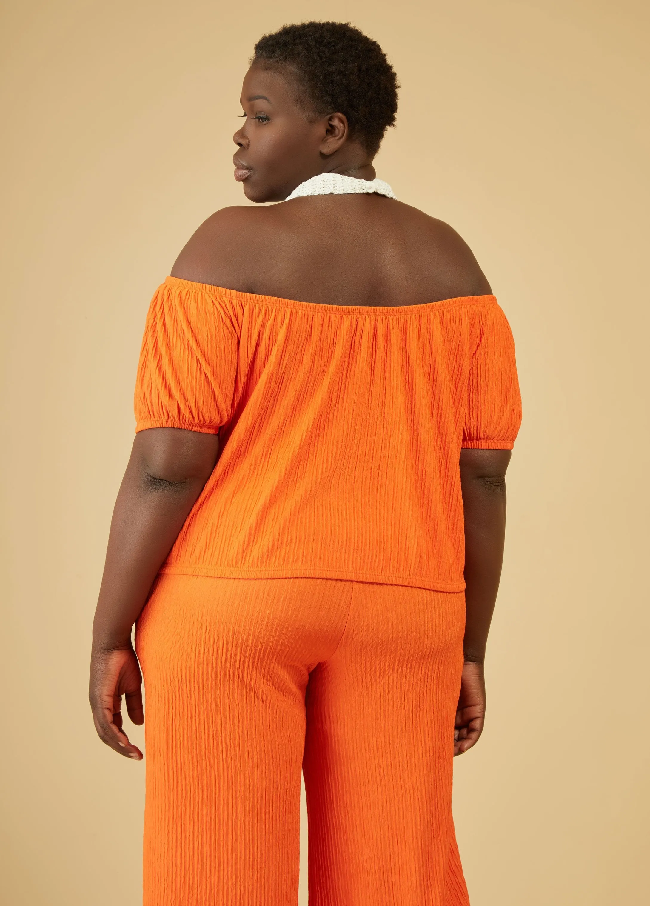 Off The Shoulder Textured Top sold by Ashley Stewart product image thumbnail 5