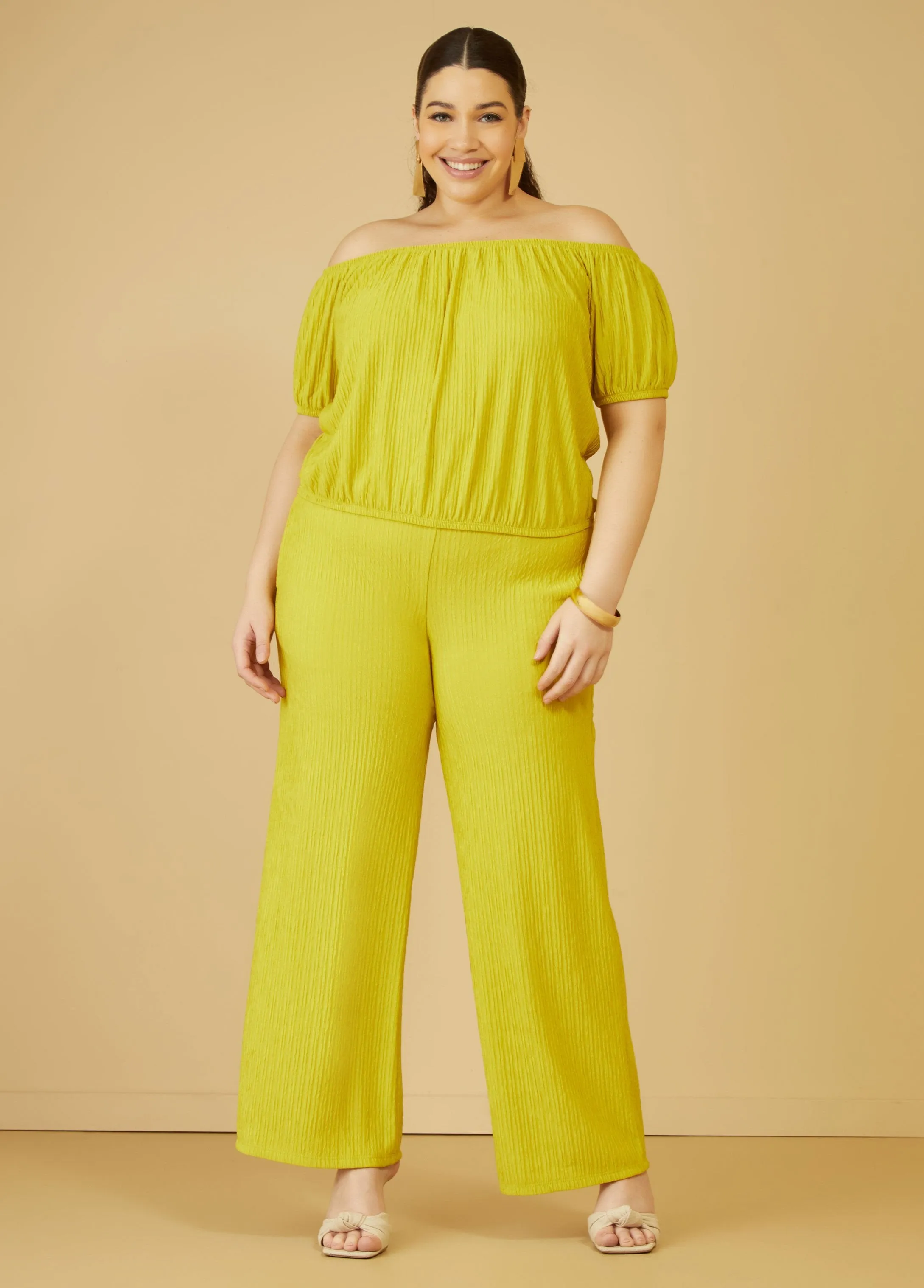 Off The Shoulder Textured Top sold by Ashley Stewart product image thumbnail 3