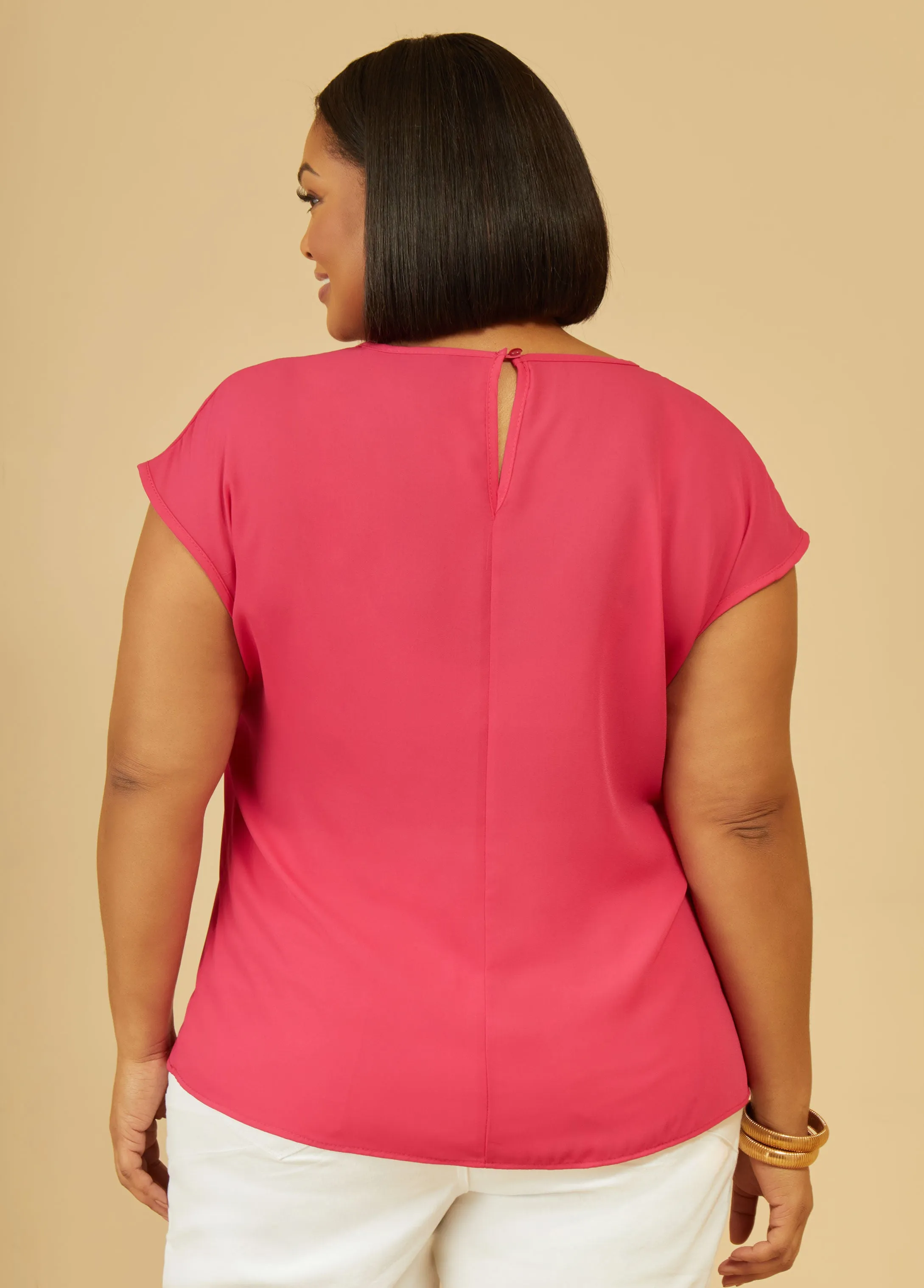 Cap Sleeved Blouse sold by Ashley Stewart product image thumbnail 5