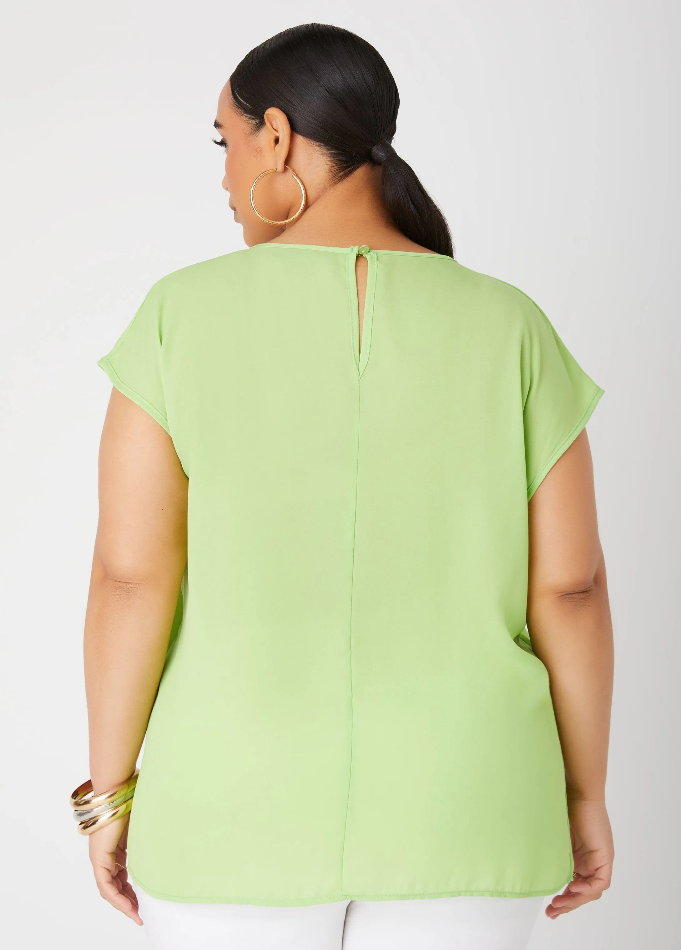 Cap Sleeved Blouse sold by Ashley Stewart product image thumbnail 2