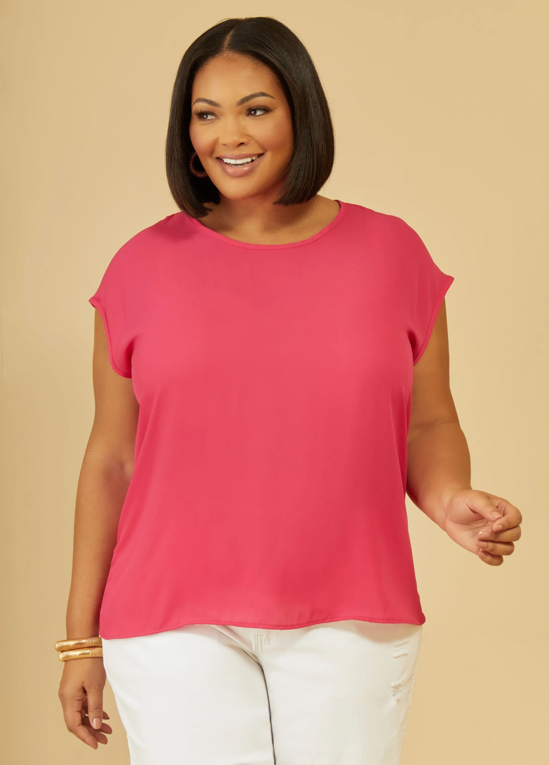 Cap Sleeved Blouse sold by Ashley Stewart product image thumbnail 4